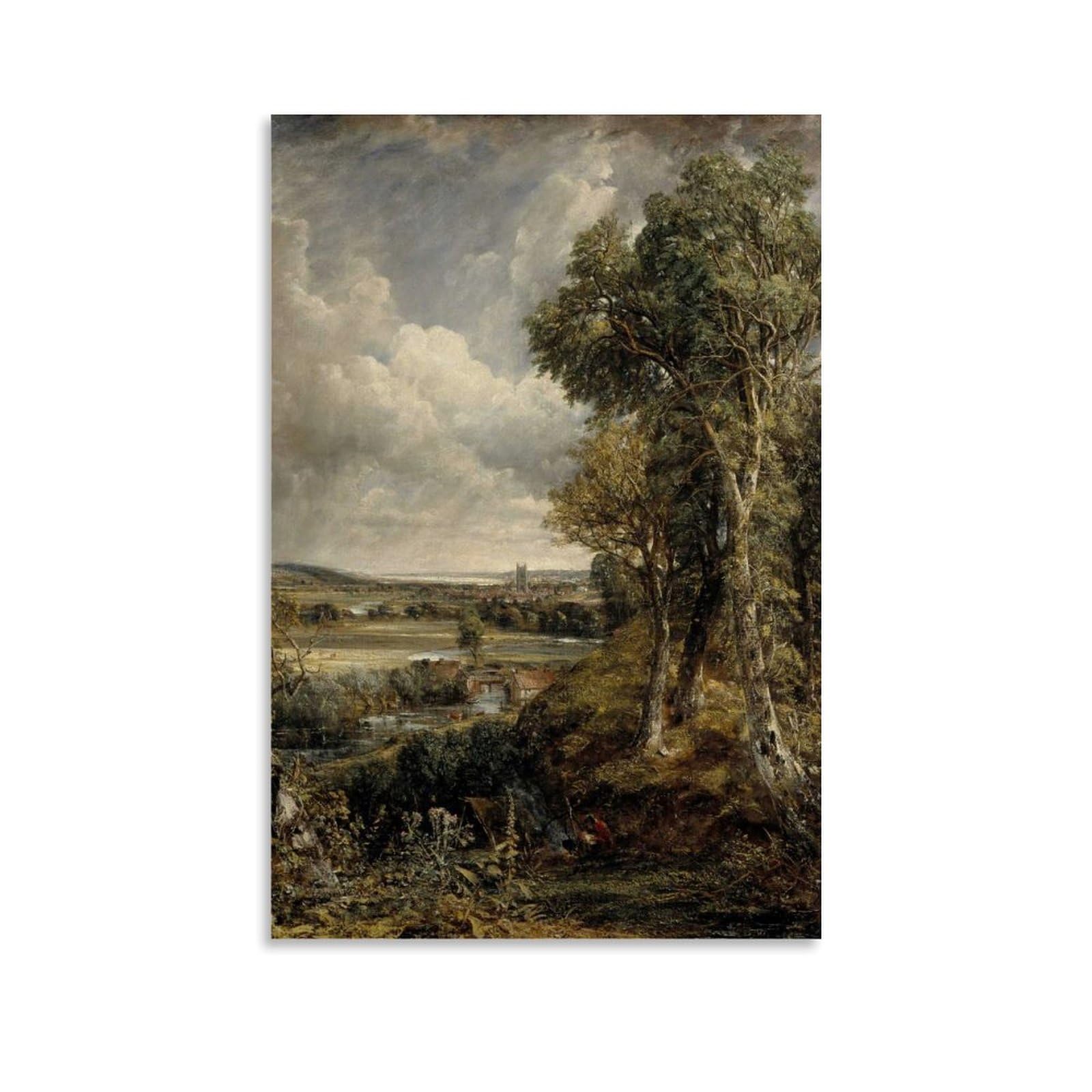generisch The Vale of Dedham by John Constable Impresiones en Lienzo Modernas, Cuadros Decorativos Para Habitación de Niños o Niñas, Murales Para Salón Y Pinturas Con Motivos Festivales 24x36 Pulgadas