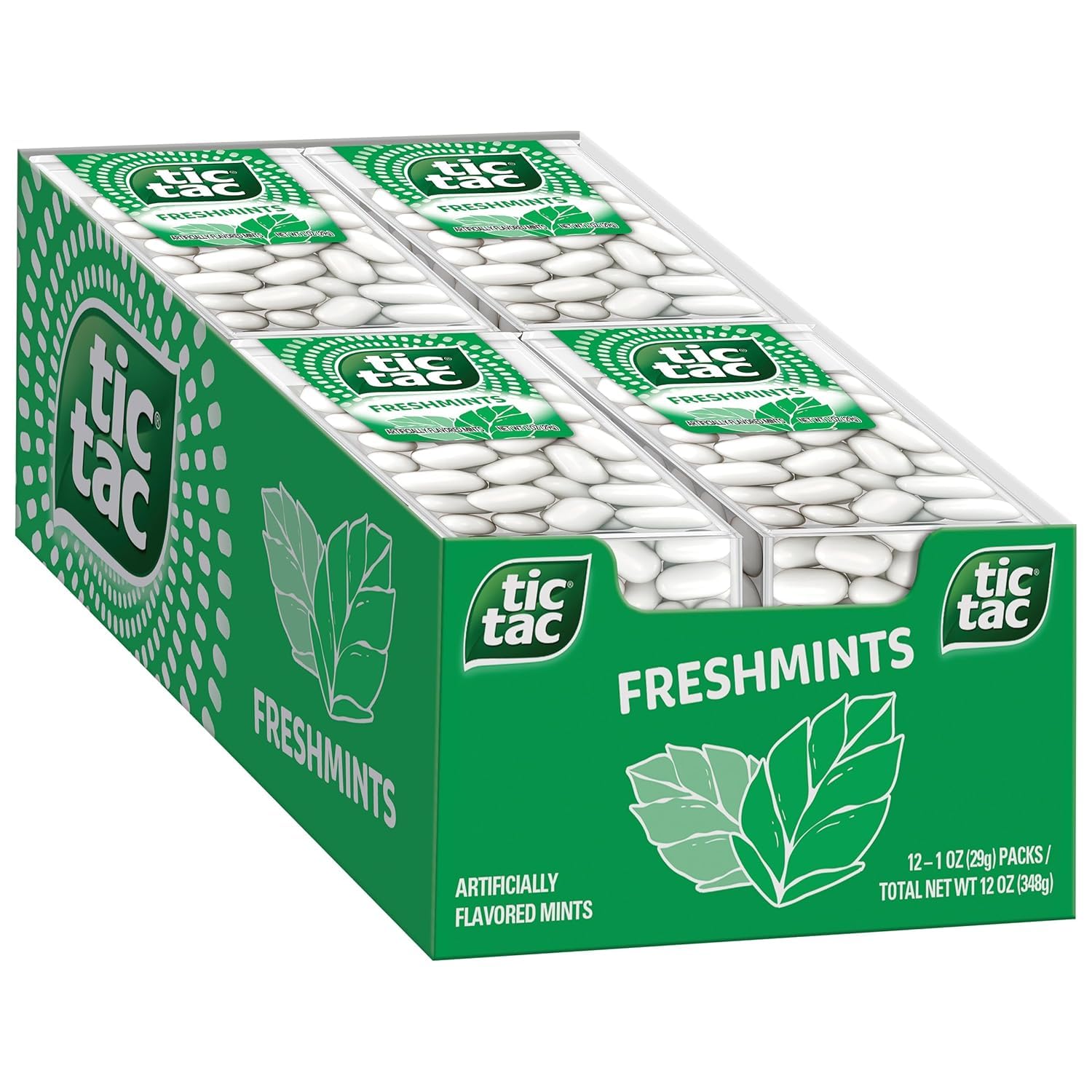 Freshmints, On-the-Go Breath Mints, Pocket-Sized Mints, 100 pieces, Bulk 12 Pack, 1.7 oz Each