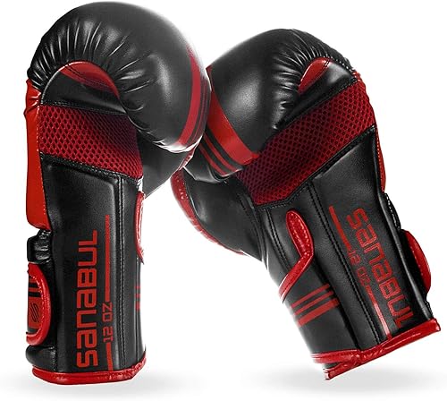 Miniatura 2 de Sanabul Guantes de boxeo Core Gel para hombres y mujeres, guantes avanzados de Muay Thai y Kickboxing, bolsa pesada y boxeo de combate