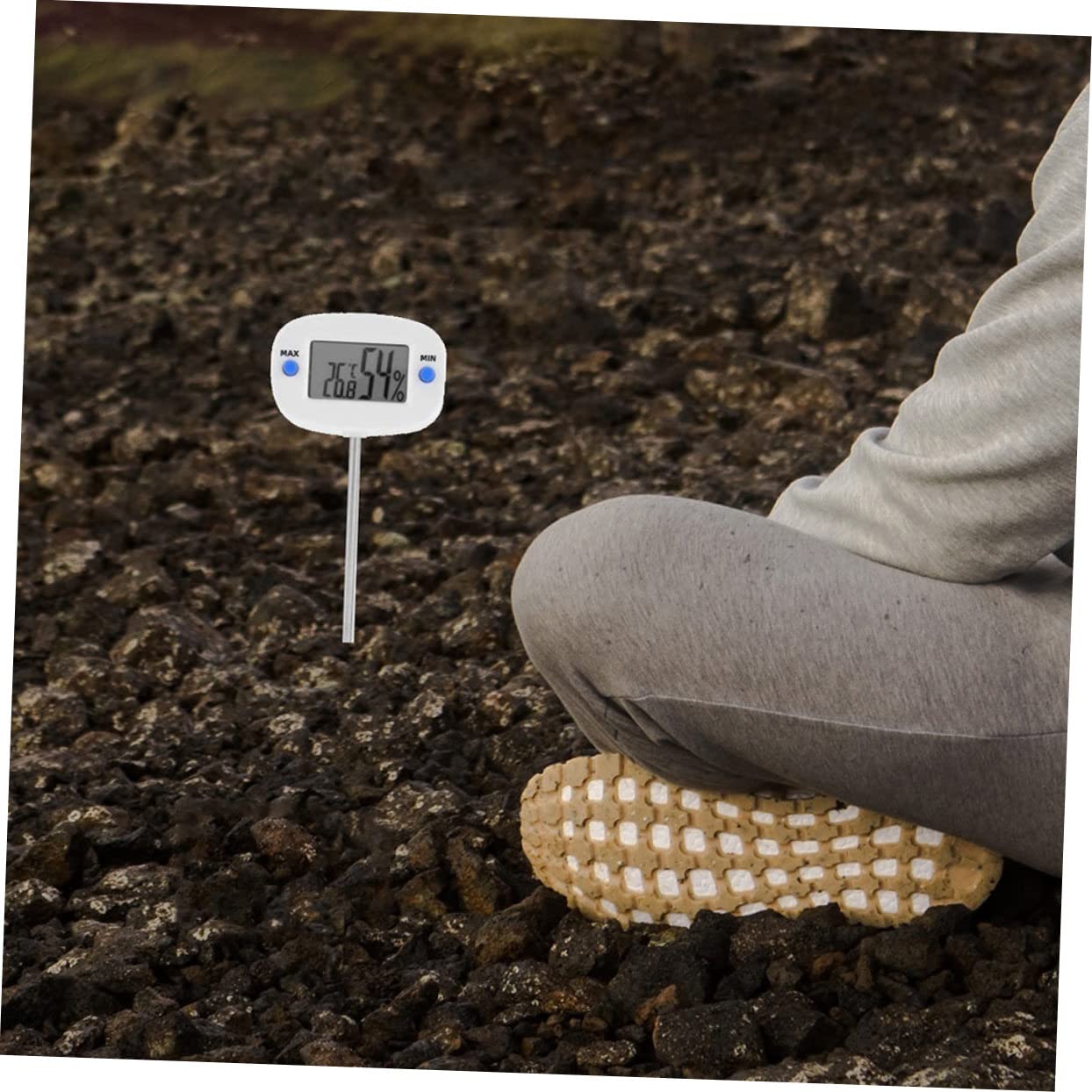 Toddmomy 3 Pezzi Rilevatore Di Temperatura E Umidità Termometro Per Umidità Monitor Del Terreno Igrometro Misuratore Del Terreno Per Giardinaggio Strumento Per Testare Il Terreno Monitor