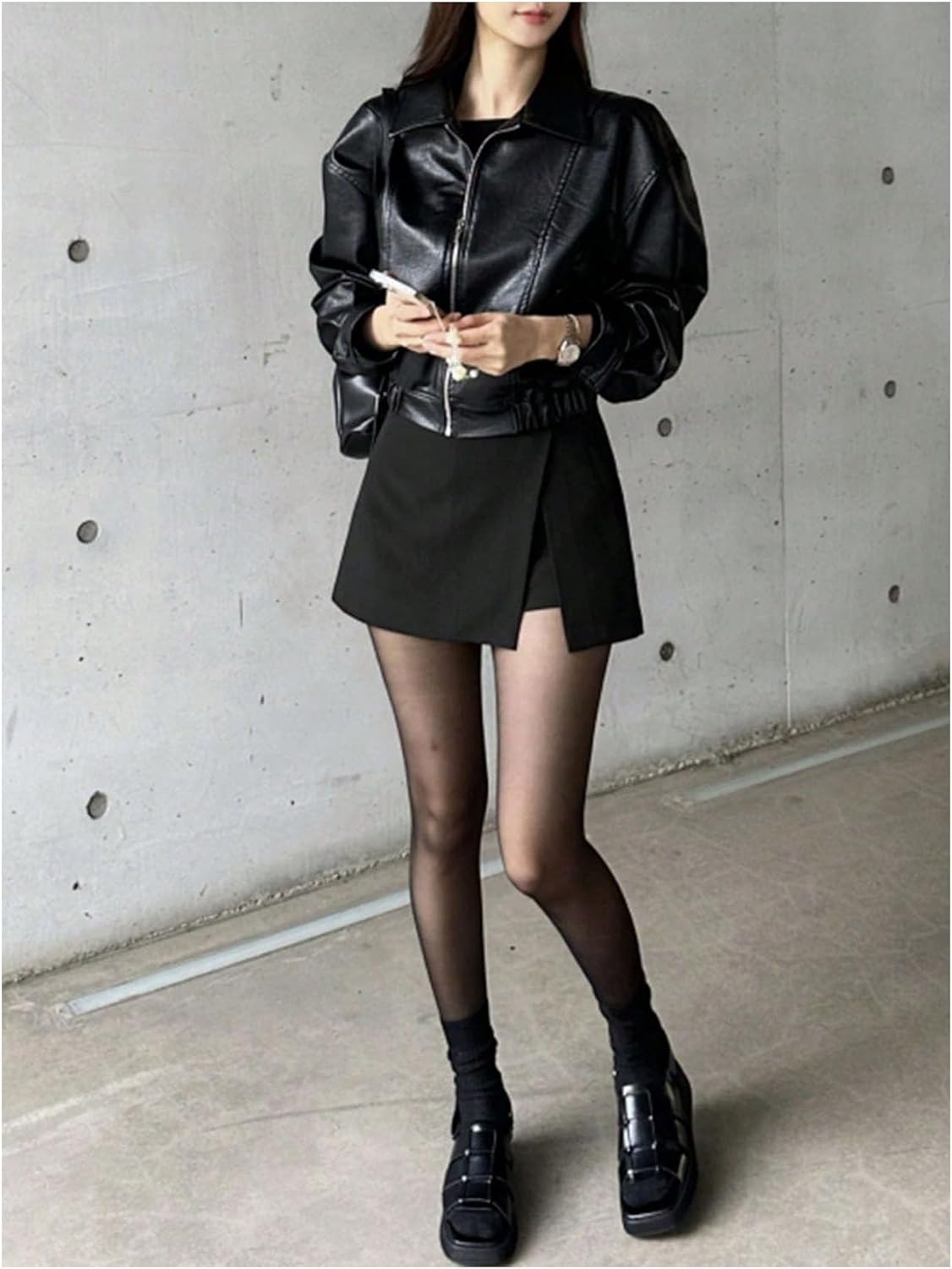 GORGLITTER Women's Asymmetrical Wrap Mini Skirts Skort Faldas Fall Casual High Waist Going Out Skort Skirt with Shorts - Image 7