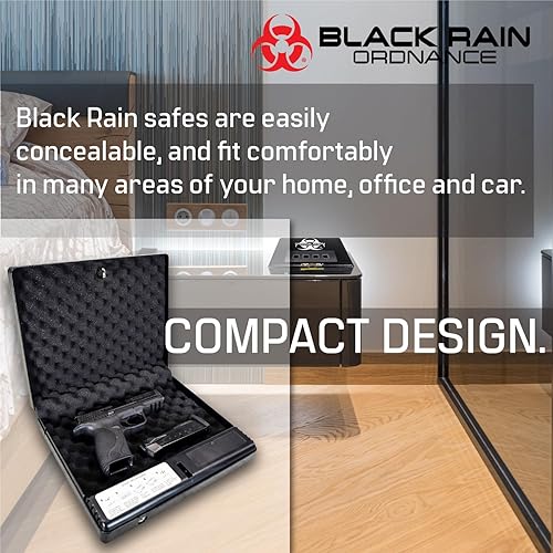 Miniatura 2 de Pistola de acceso digital portátil con contraseña y llave segura para mantener las pistolas seguras en vehículos, cajones, armarios y mesitas de