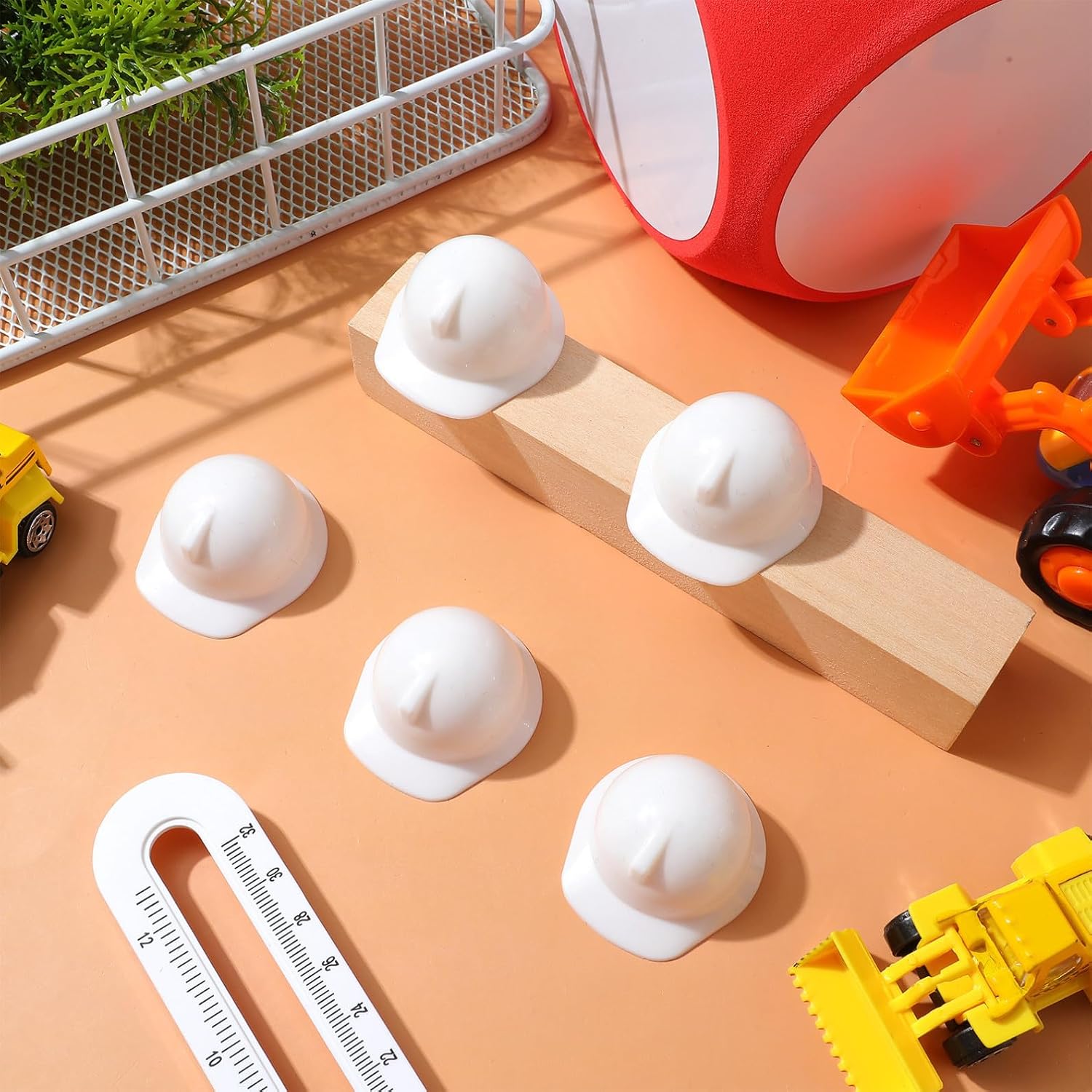 Abaodam Mini Construction Hat 10 pack White Plastic Mini Safety Helmet image 5