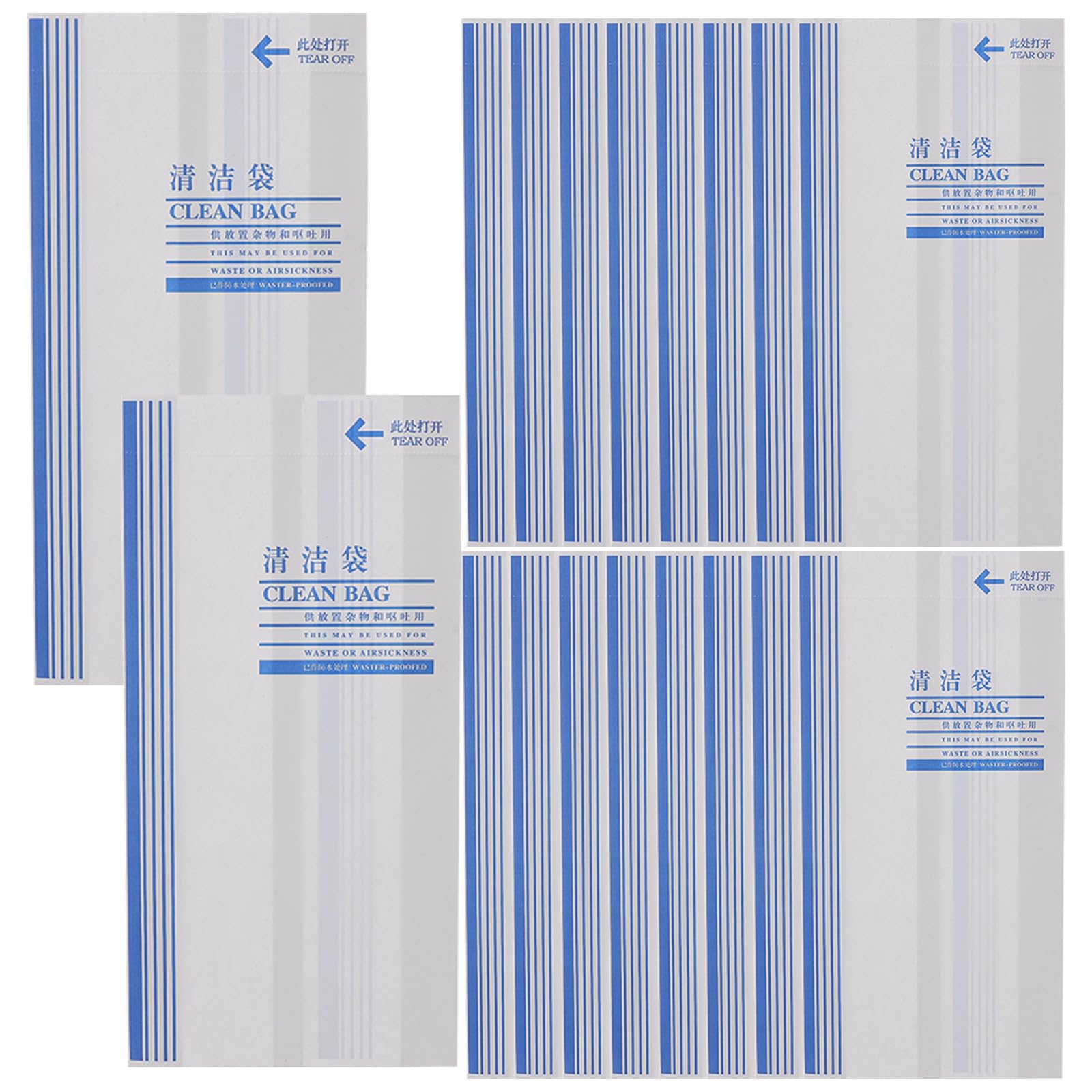 Bolsas para vómitos de papel blanco contra el mareo en el coche, pack de 100 de gran capacidad 8