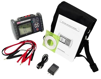 Digital Micro Ohm Meter DC Low Resistance Tester Equipotential Tester Milli Ohmmeter with Resistance Range 0.001m to 300.0K Resolution 1u Accuracy 0.1% FS USB Data Transmission Function