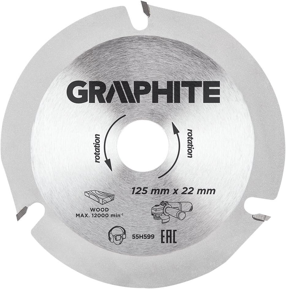 Graphite Professional Cutting disc Blade for Wood 125x22.2 (Gra 55H599)