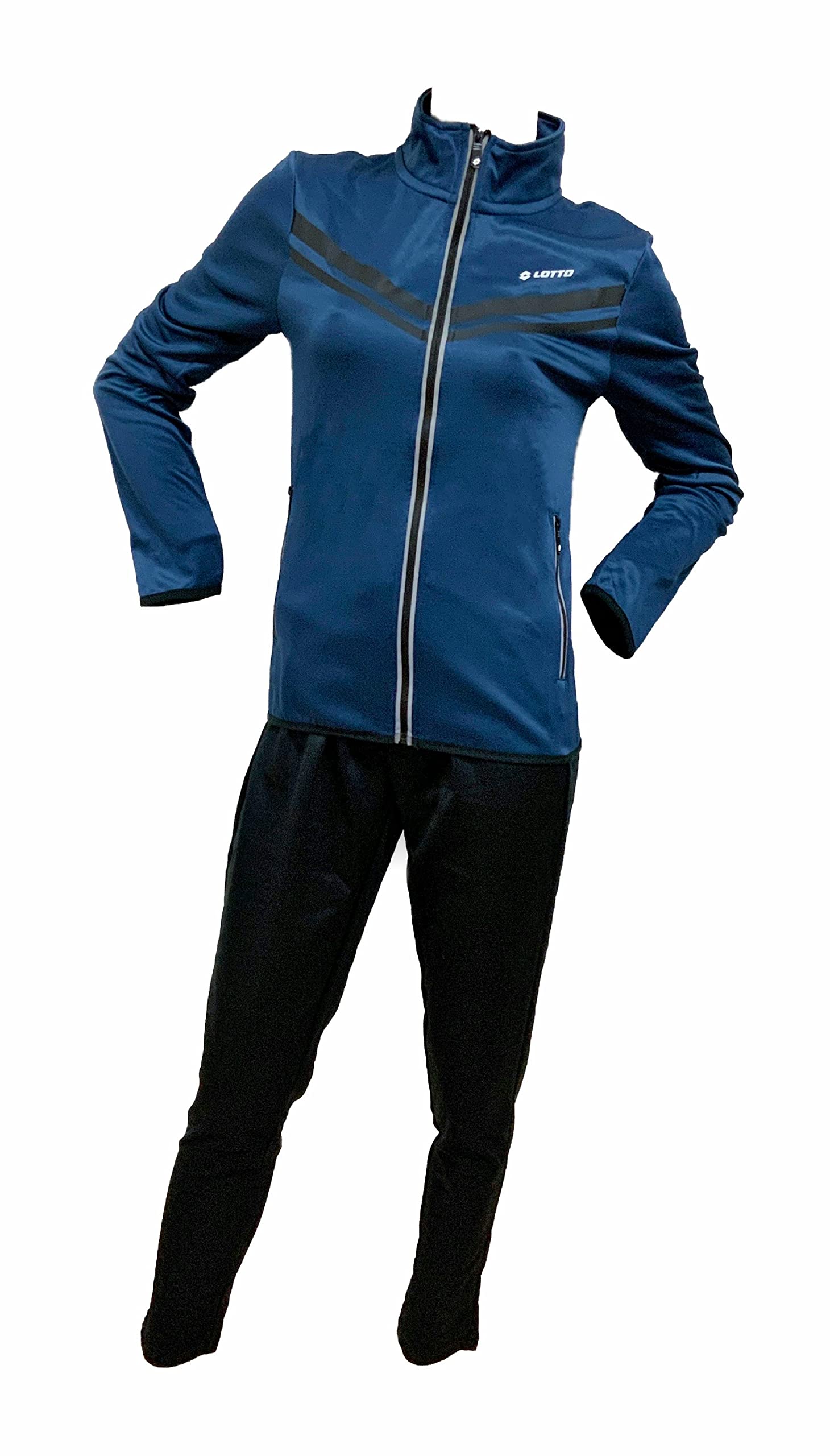 Lotto Tuta Donna Completa Triacetato Tuta Donna Sportiva Blu Manica Lunga