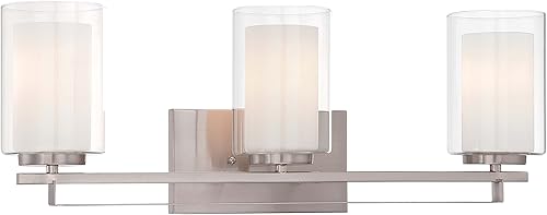 Minka Lavery Parsons 6103-84 - Lámpara de pared para baño, 3 luces, níquel disponible en Yaxa Peru