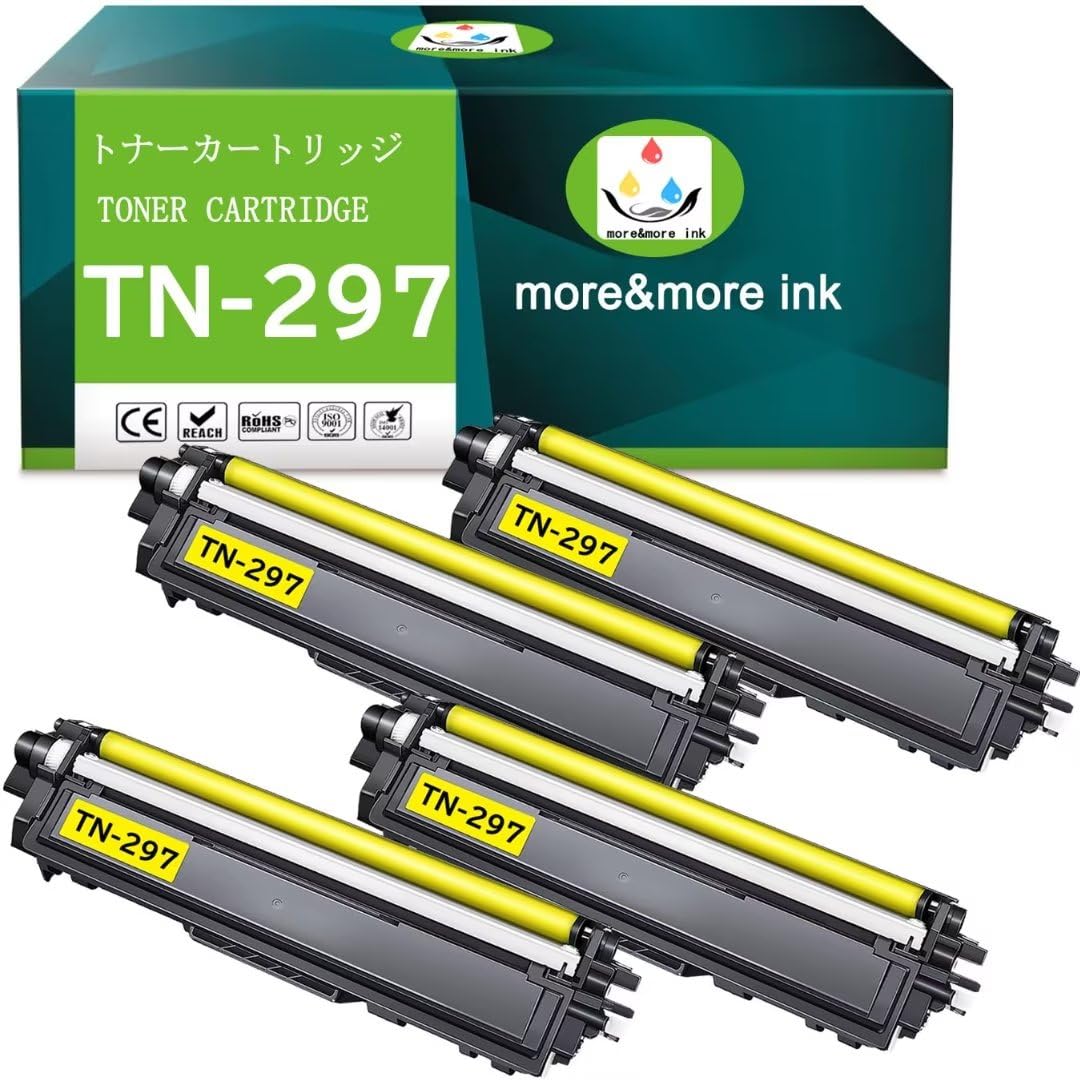 Amazon.co.jp: TN-293 TN-297互換トナーカートリッジイエロー(4本 