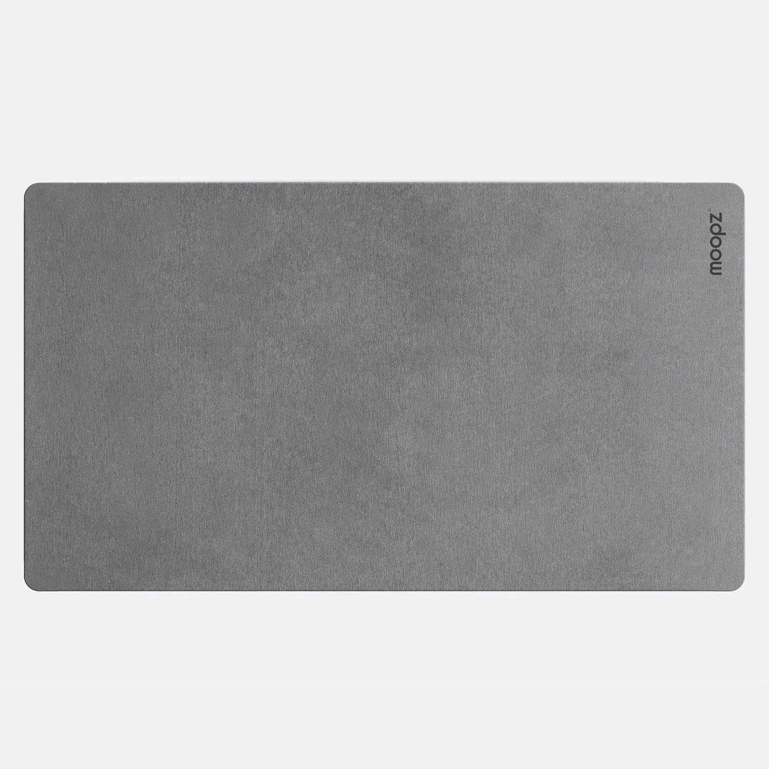 MOOPZ Tapis de Bain Diatomite XL Anthracite 80 x 50 cm Antidérapant
