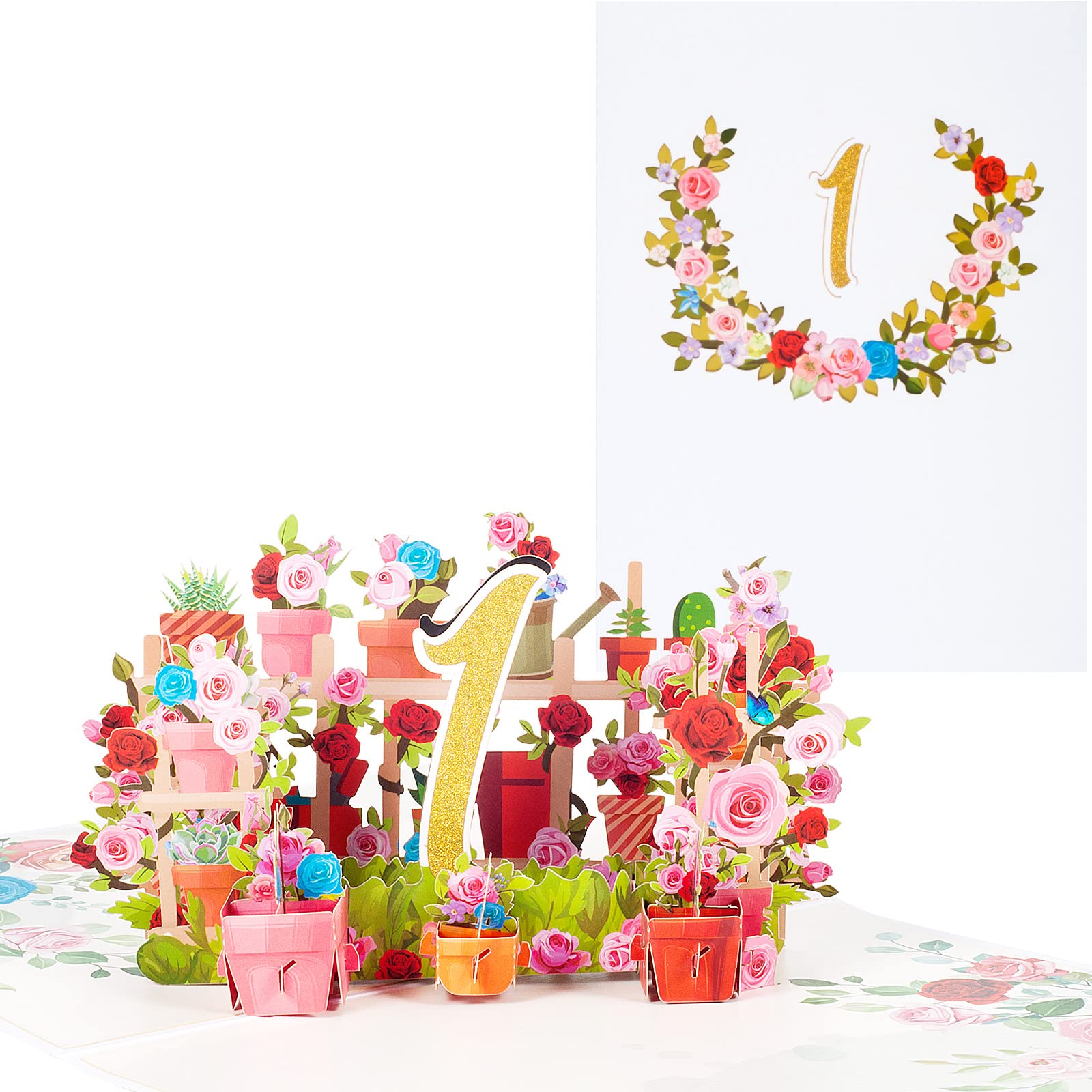 Tassotti Glückwunschkarten-Set – 4 Stück Mit Blumenmotiv, Inkl. Umschläge, Für Geburtstag & Feiern