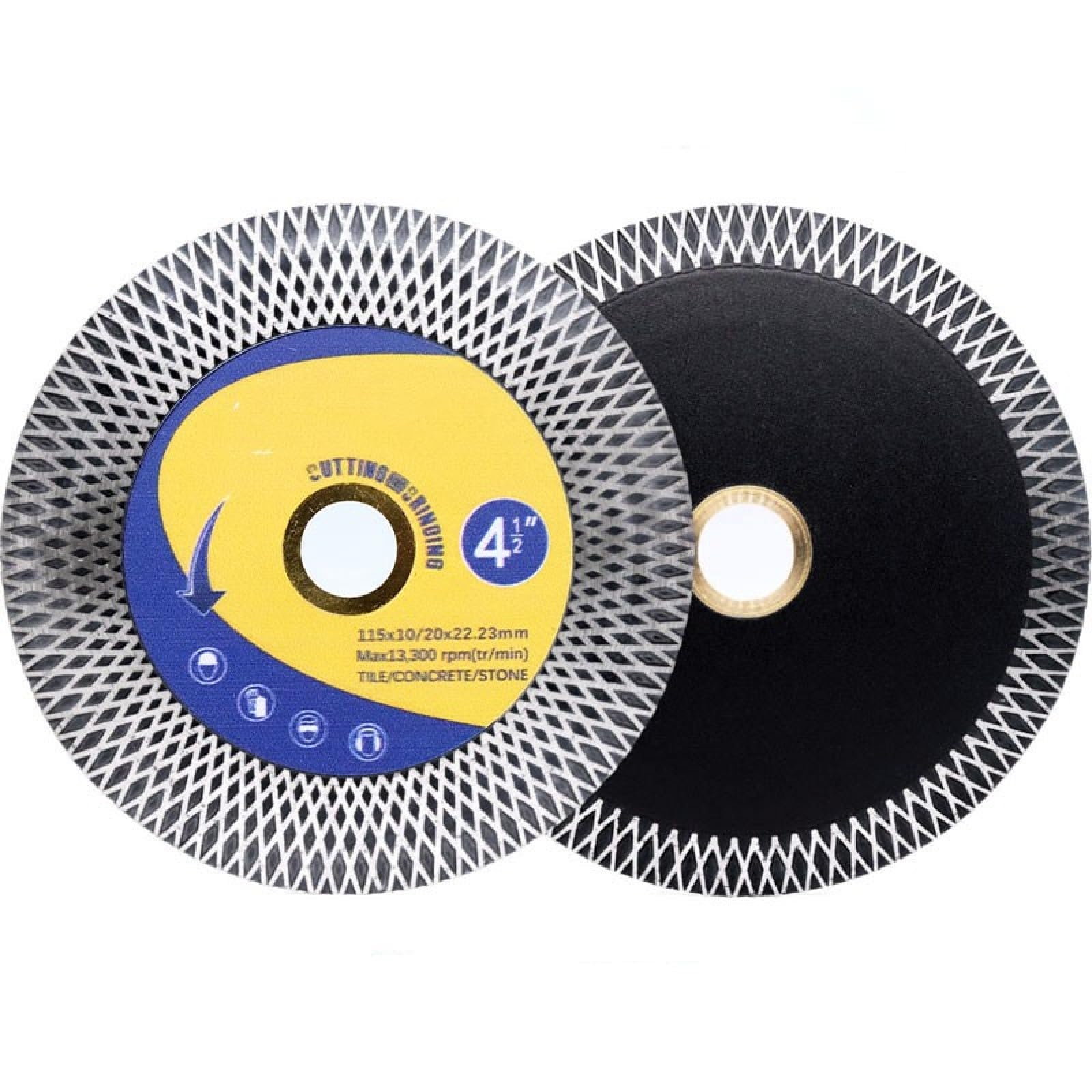 Disco De Corte De Azulejos De Diamante De 4,5 "y 115mm, Disco Abrasivo De Diamante De Cerámica De Porcelana, Hoja De Sierra De Corte En Seco Y Húmedo Para Mármol, 1 Unidad,5 Piezas