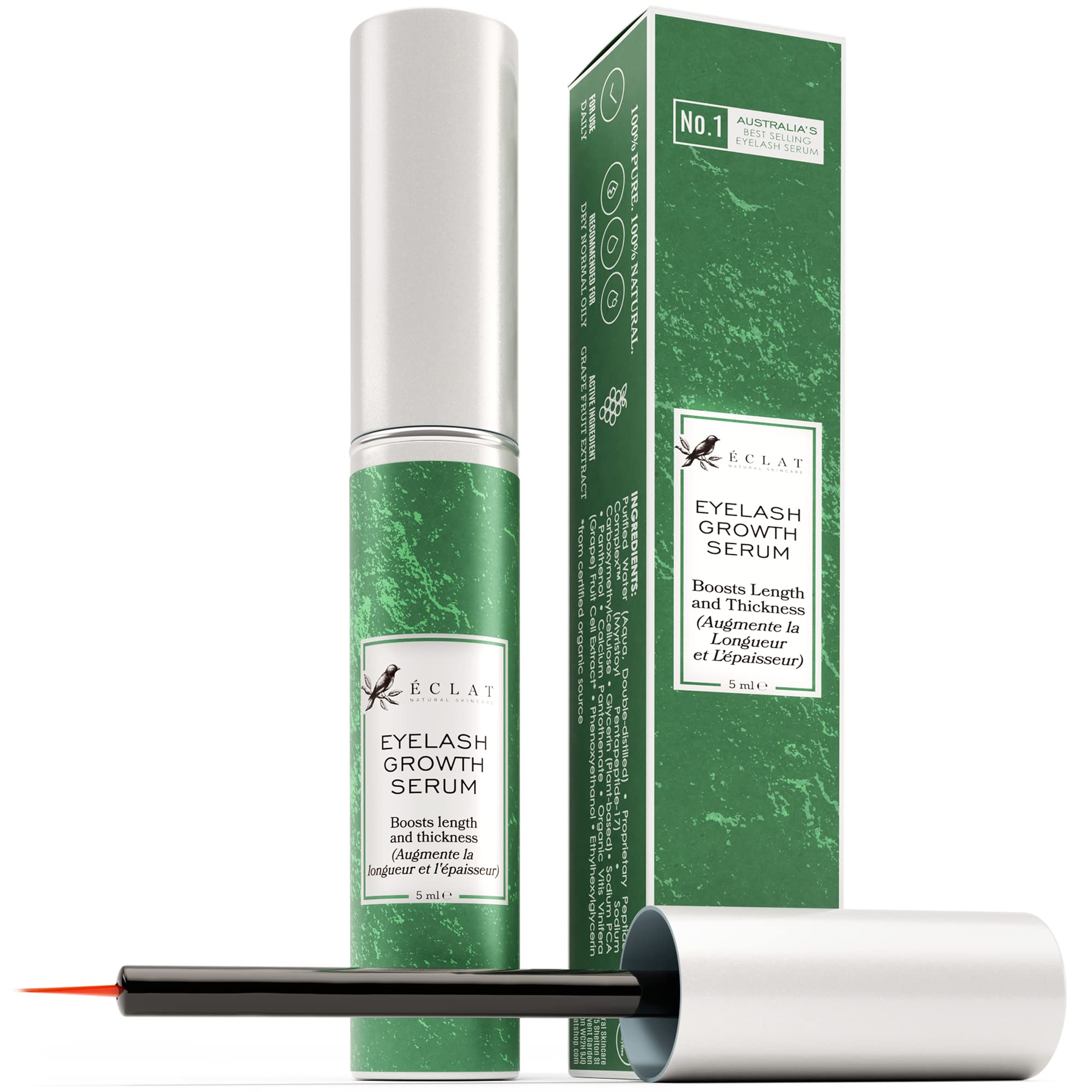 Siero per la crescita delle ciglia per ciglia più lunghe e spesse - Siero per la crescita delle ciglia e rinforzatore delle sopracciglia utilizzato per ciglia, sopracciglia ed estensioni delle ciglia.