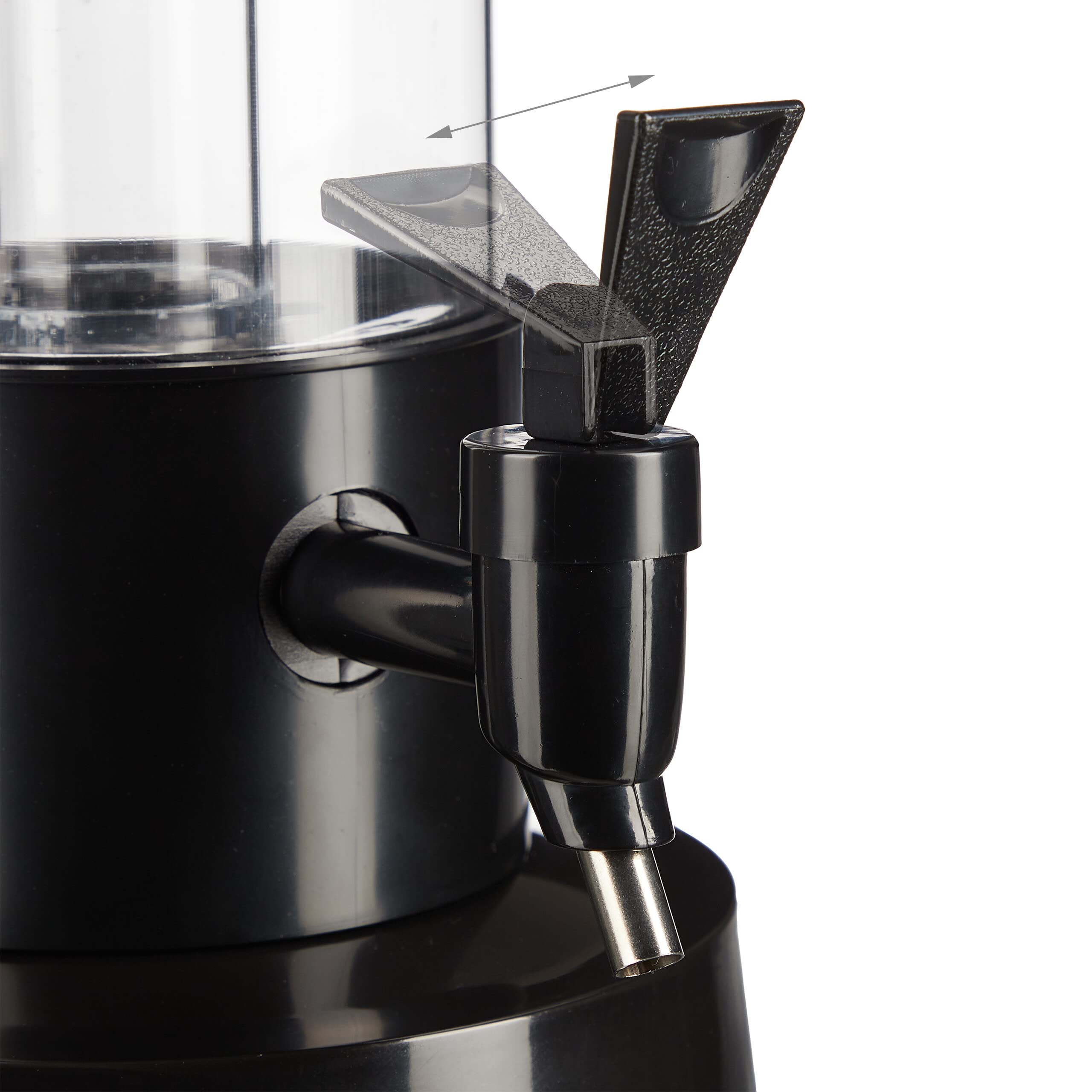 Relaxdays Biersäule mit Zapfhahn 3 l Getränkespender mit Kühlung Biertower transparent/schwarz