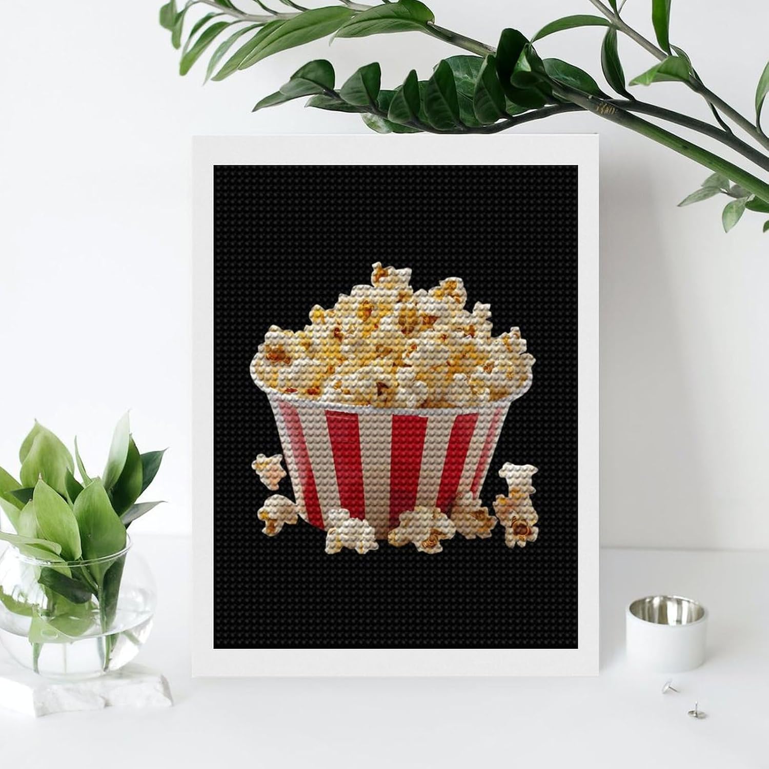 Popcorn Custom Diamond Art Kits for Adults Round Full Drill Picture for Home Decoration