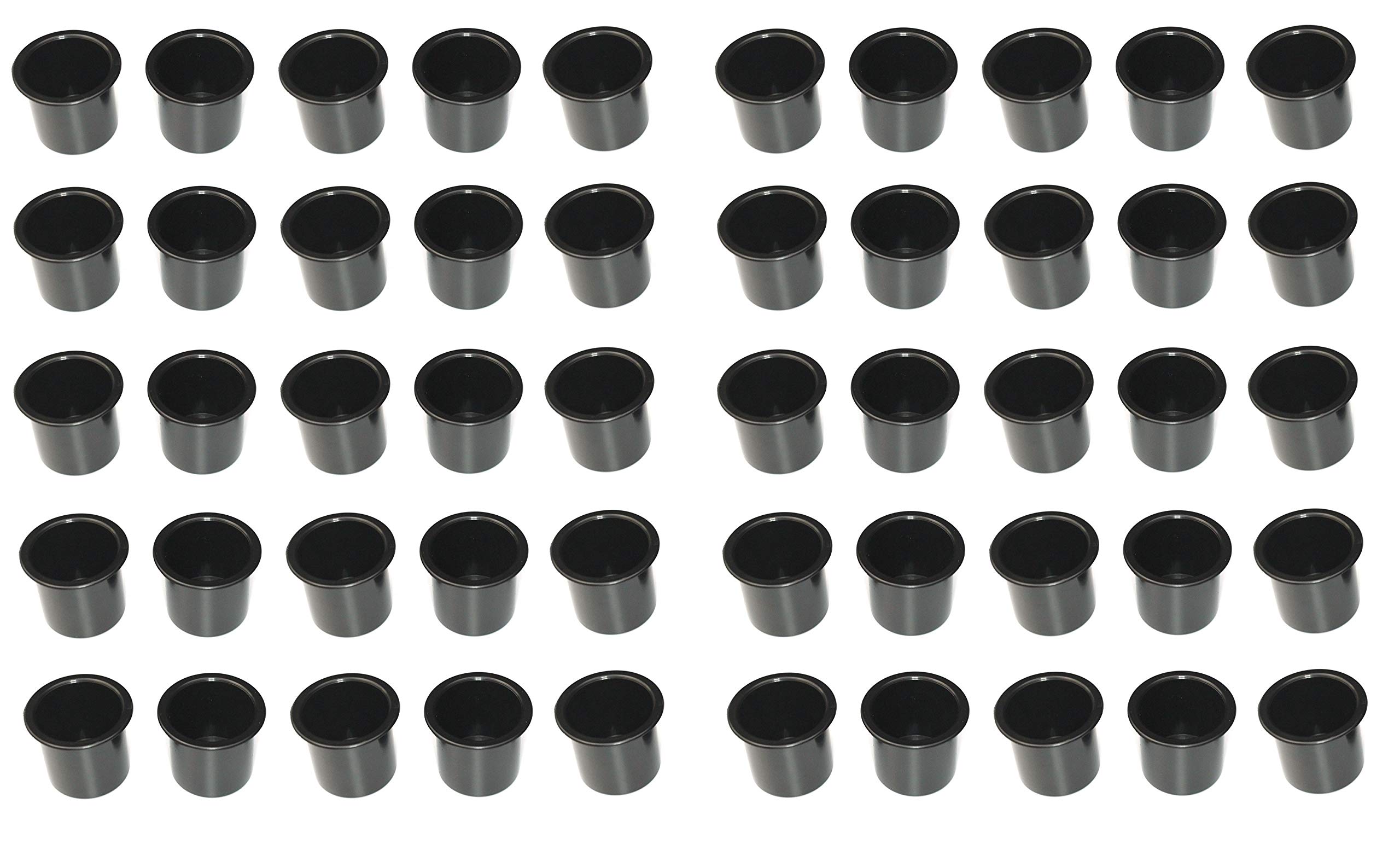 Plastic 2 7/8 Black Drop in Cup Holder Plastic Multipack Wholesale Bulk Listing Poker (50)