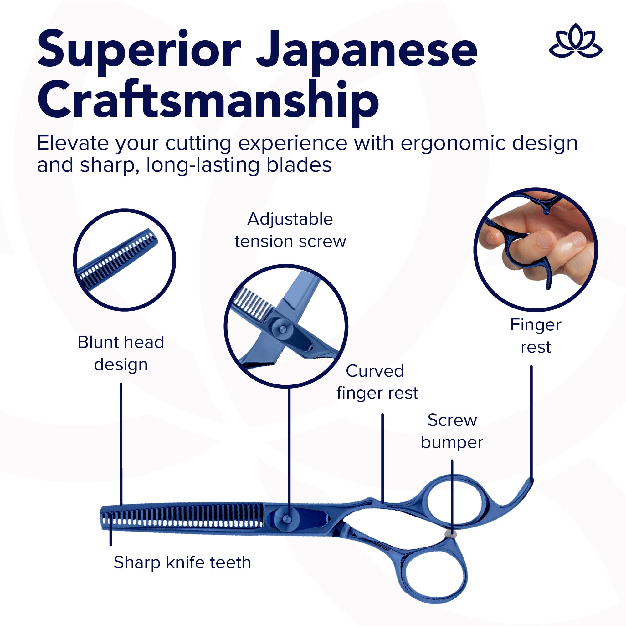 Haarschneideschere, 6 Zoll Professionelle Titan-Haa Produktbild-Vorschau 6