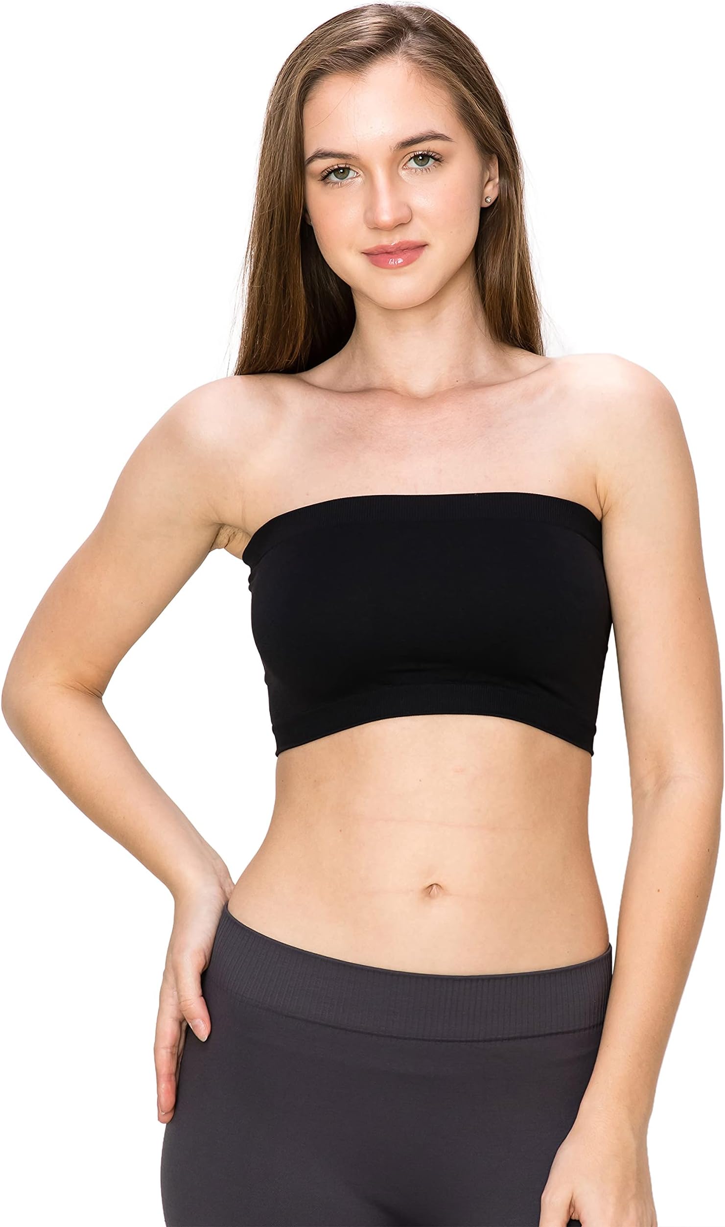 Kurve Seamless Bandeau Tube top - UV Protective Fabric, Rated UPF 50+ (Non-Padded) -Made in USA-