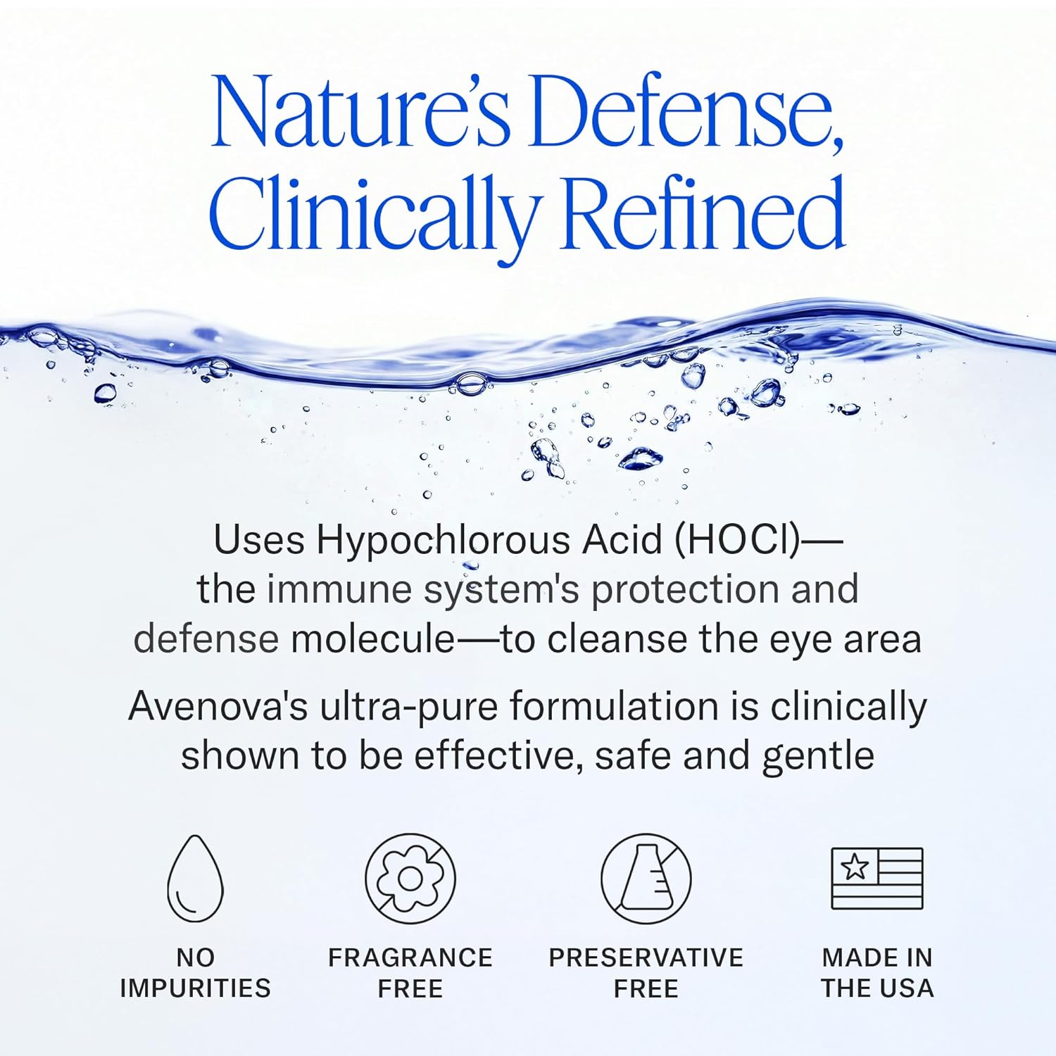 Avenova Eyelid and Eyelash Cleanser Spray - Gentle, Pure Hypochlorous Acid Spray for Eye Irritation - Daily Lash and Eyelid Cleanser - 3-Pack, 20ml Glass Bottle