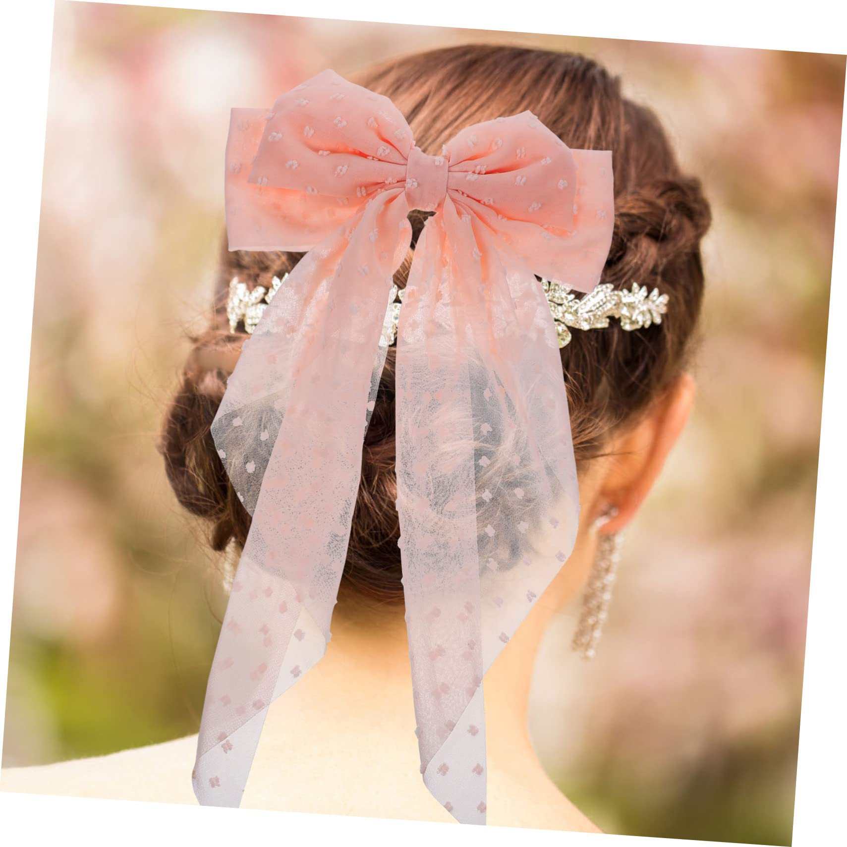 Healeved 12piezas Lazos De Pelo Para Niñas y Mujeres Horquillas De Satén Con Larga Accesorios Elegantes y Clips De Moda Para