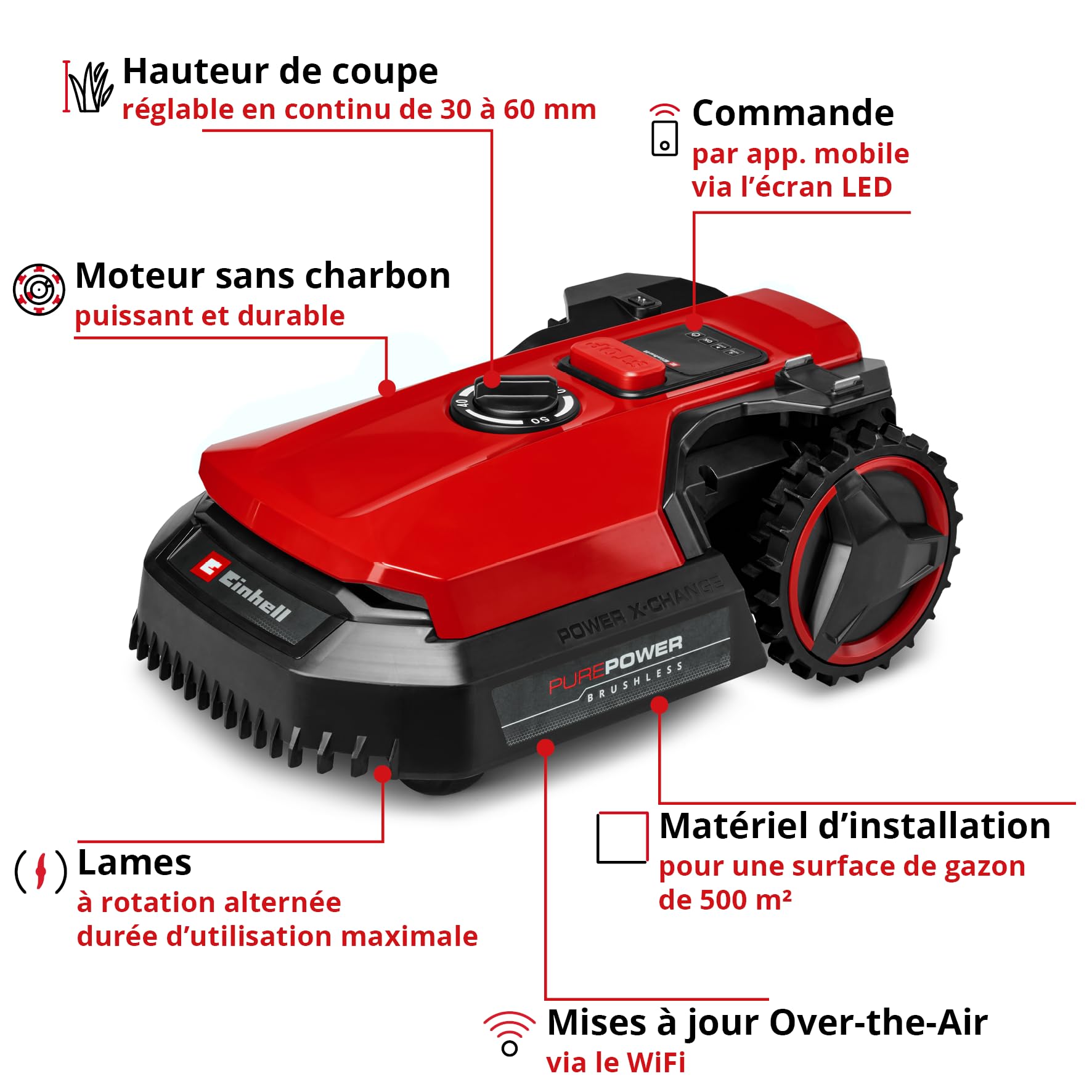 Einhell Robot-Tondeuse FREELEXO 500