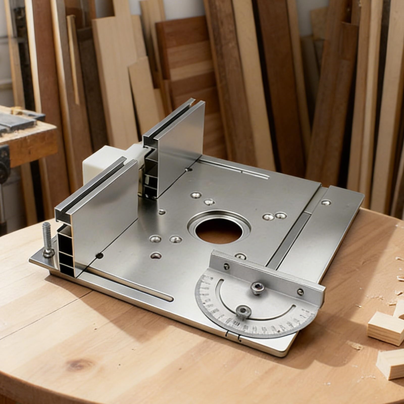 Mesa Fresadora for Madera de Aleación de Aluminio, Inserto de Mesa de Fresadora, Placa Base Universal for Carpintería y Recortadora de Madera