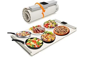 Premium Electric Warming Tray: Adjustable Temperature & Foldable Convenience