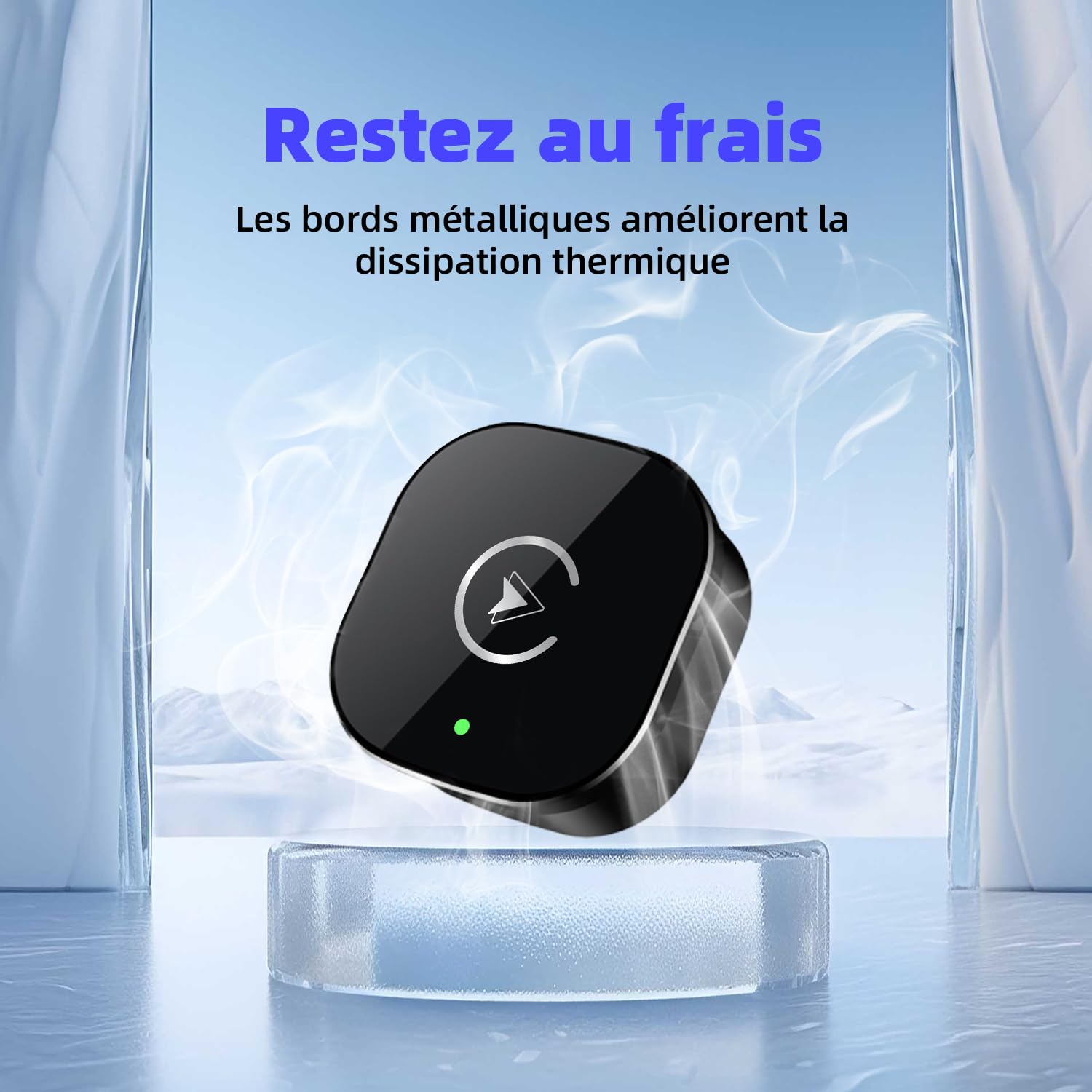 2026 Carplay sans Fil, Mini Adaptateur Carplay sans Fil pour iPhone et Plus de 1k+ Voitures, Type-C/USB, Connexion Rapide Stable, Compatible avec iOS 10+ Autos à partir de 2015