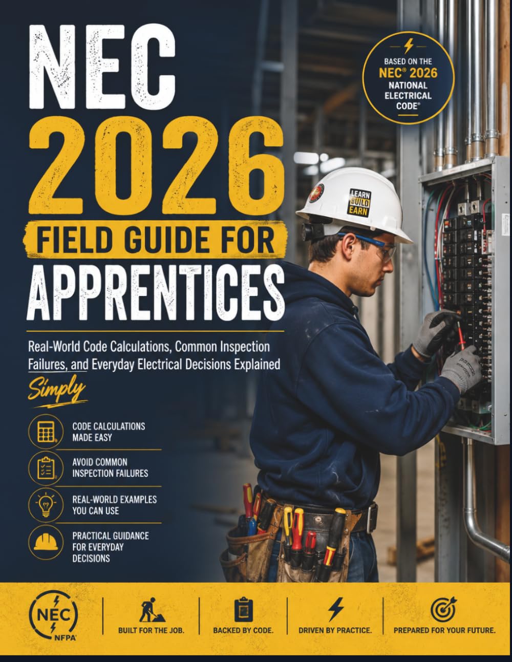 NEC 2026 FIELD GUIDE FOR APPRENTICES: Real-World Code Calculations, Common Inspection Failures, and Everyday Electrical Decisions Explained Simply