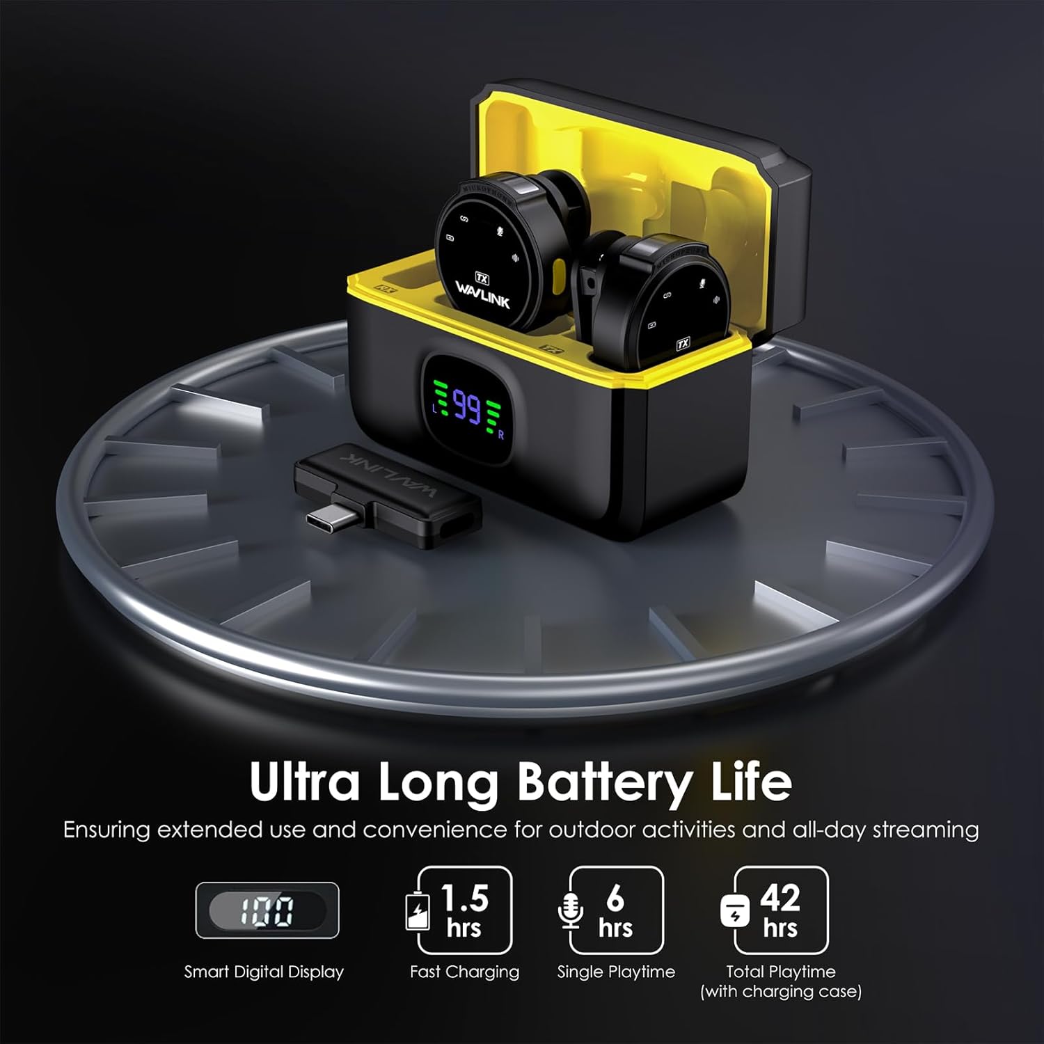 WAVLINK Charging Case with Battery Life Display