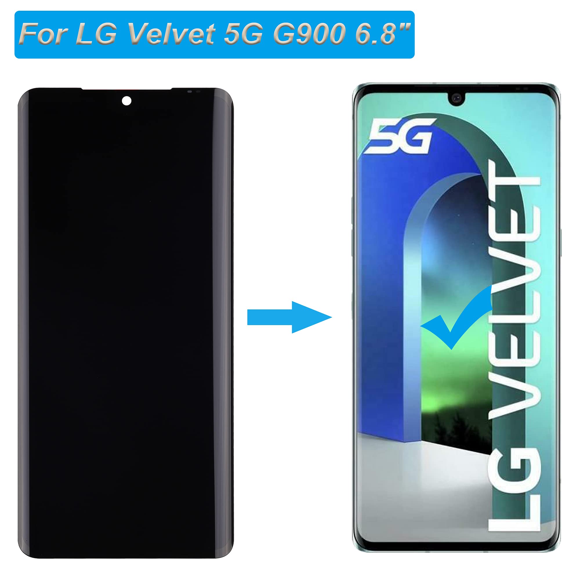 Amazon.com: E-yiiviil AMOLED Display Compatible with LG Velvet 5G