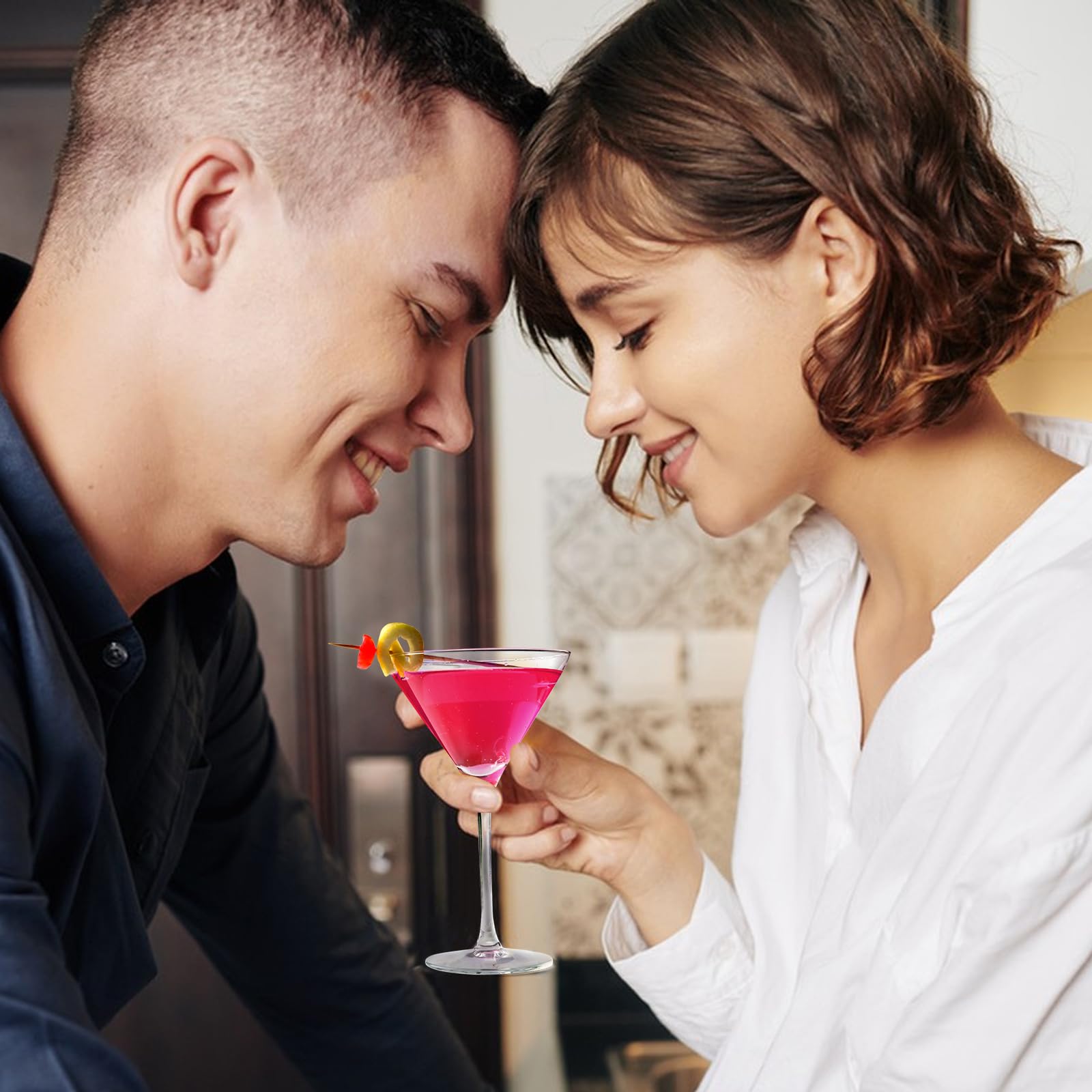 Lot de 6 Verres à Martini - 160 ml - Verres Cosmopolitan - Pour Fête, Maison, Mariages, Dîners