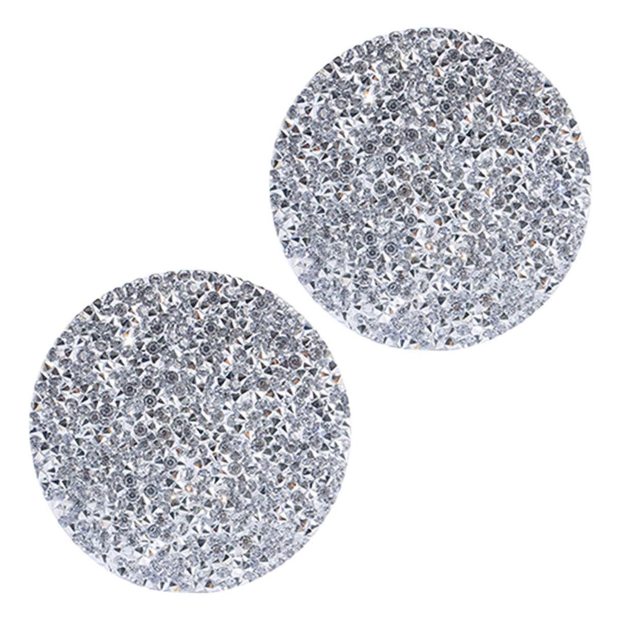 CHILDWEET 2pcs Rhinestone Non- Holder for Automotive Interior Insulation and Grip Stylish Accessories for Cars and Trucks