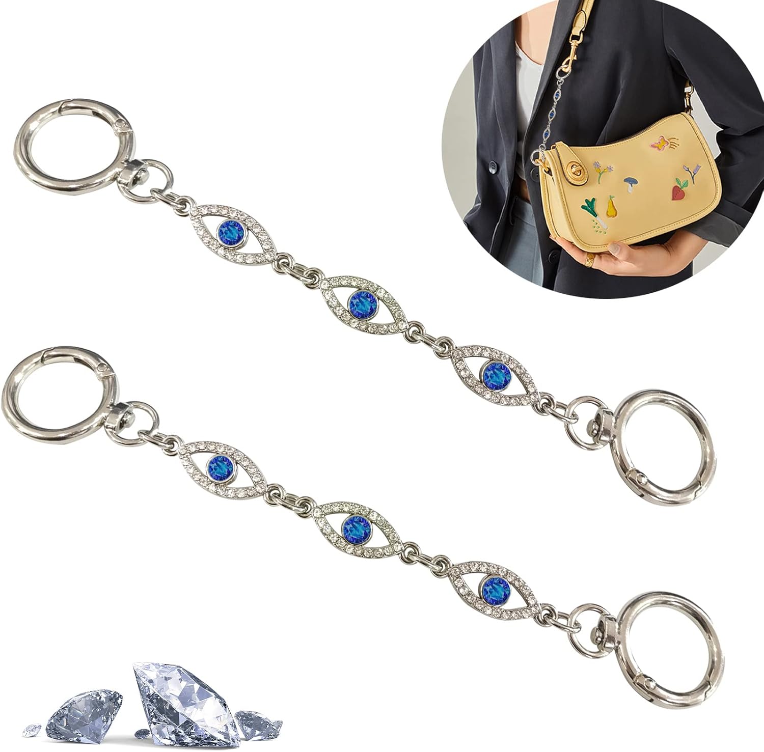 Aiaabq Purse Strap Extender for Women Bag Accessory, Metal