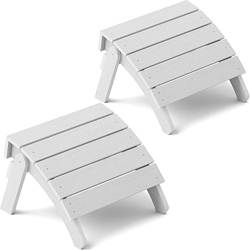 Miniatura 11 de YEFU Adirondack - Otomana para patio, reposapiés Adirondack, reposapiés plegable Adirondack para exteriores, porche, patio trasero, jardín, fogatas