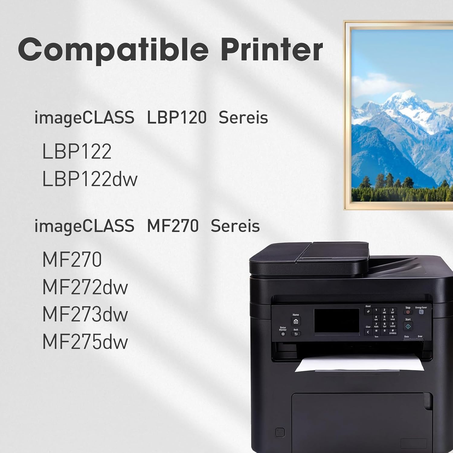 071H 071 High Capacity Toner Cartridge Replacement for Canon 071 Black Toner Cartridge for Canon imageCLASS LBP122dw LBP122 LBP120 MF270 MF273dw MF272dw MF275dw Printers (4 Black)