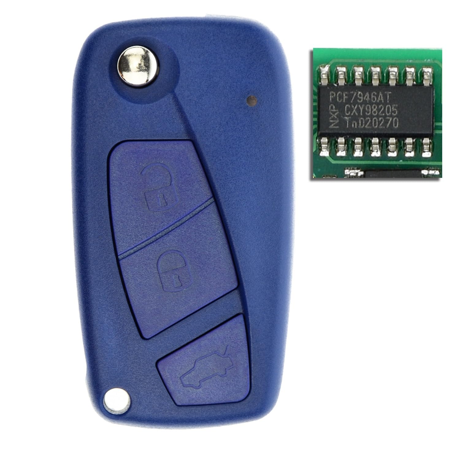 MT-KEY Funk Schlüssel 434MHZ kompatibel mit Citroen Nemo FIAT 500 Bravo Doblo II Ducato III Fiorino Qubo Grande Punto Panda Evo Stilo Opel IV Peugeot