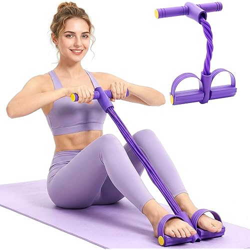 Pedal Resistance Band with Handles, Enhanced 6-Tube Foot Pedal Resistance Band, Multifunction Tension Rope for Full Body Workout, Manual Tension Training Pedal for Arms Legs Abs Waist Home Gym