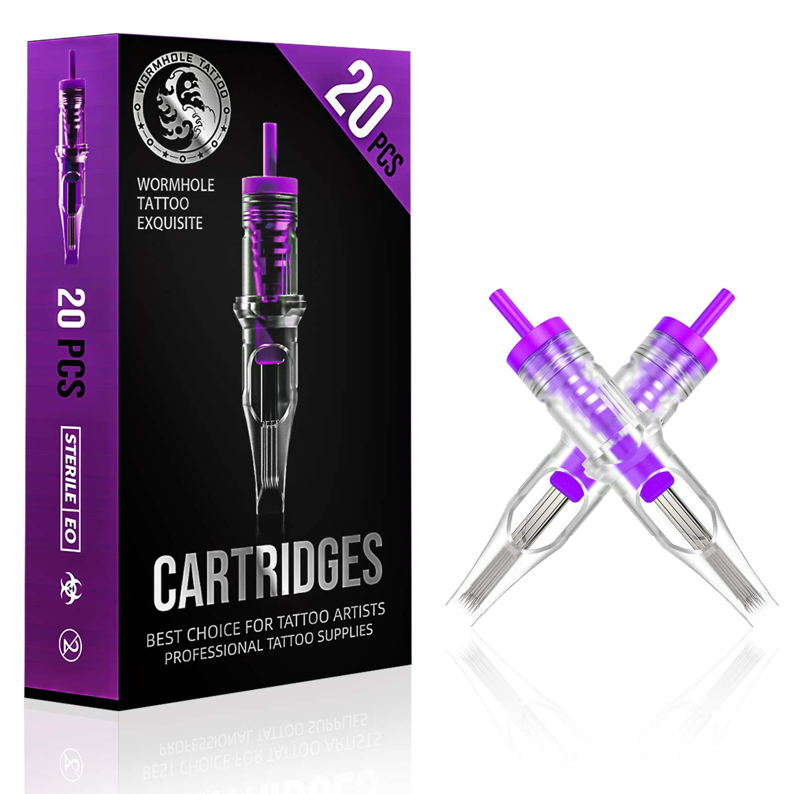 Buy Wormhole Tattoo Cartridge Needles, 20pcs 15M1 Disposable Tattoo