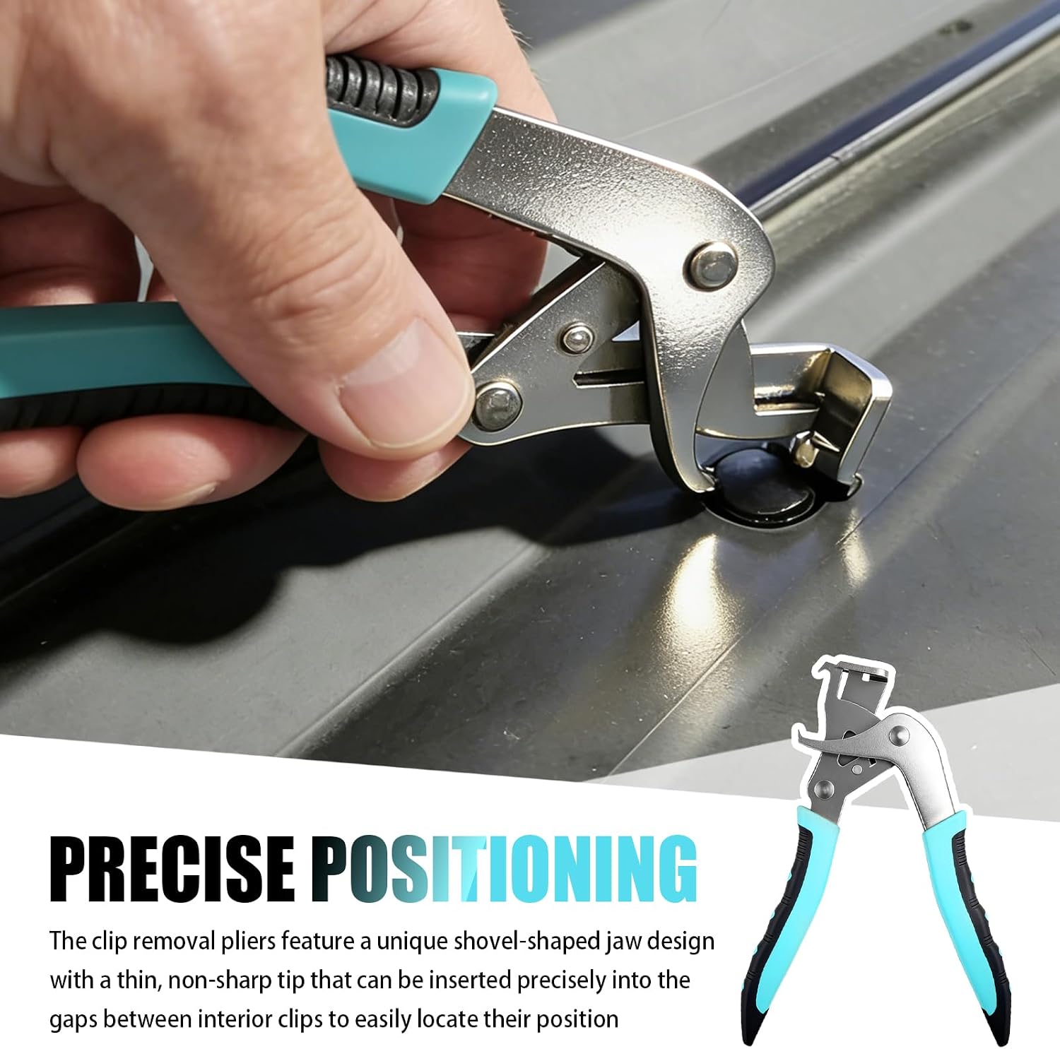 Car Clip Pliers,Multi-Functional Car Clip Remover Tool for Door Panel/Dashboard/Interior Trim,Professional Heavy Duty Panel Clips Removal Pliers as Disassembly Tools