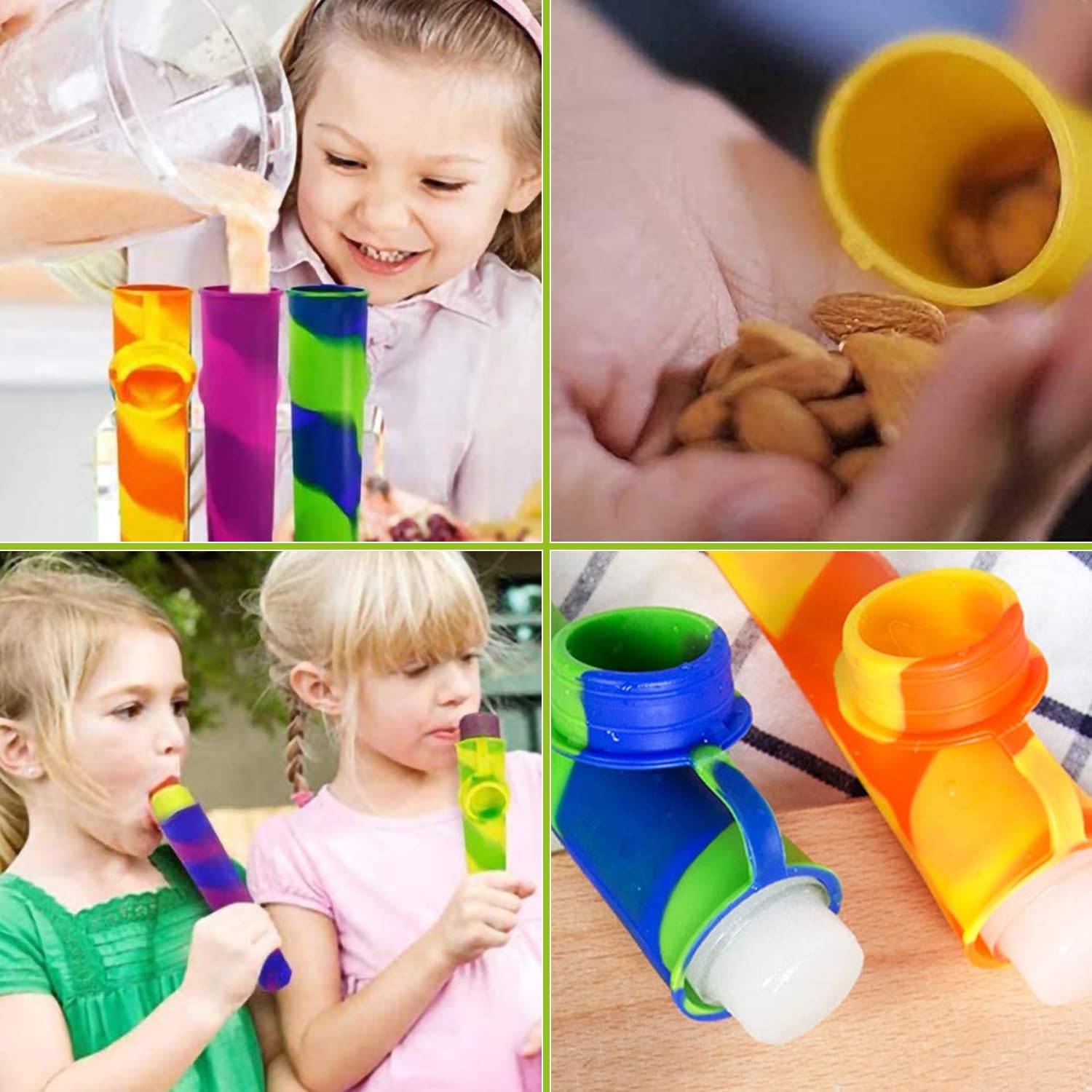 Stampi Per Ghiaccioli 6 Pezzi - Senza BPA, Riutilizzabili, Per Gelato Fai-Da-Te, Design Mimetico - Foto 2