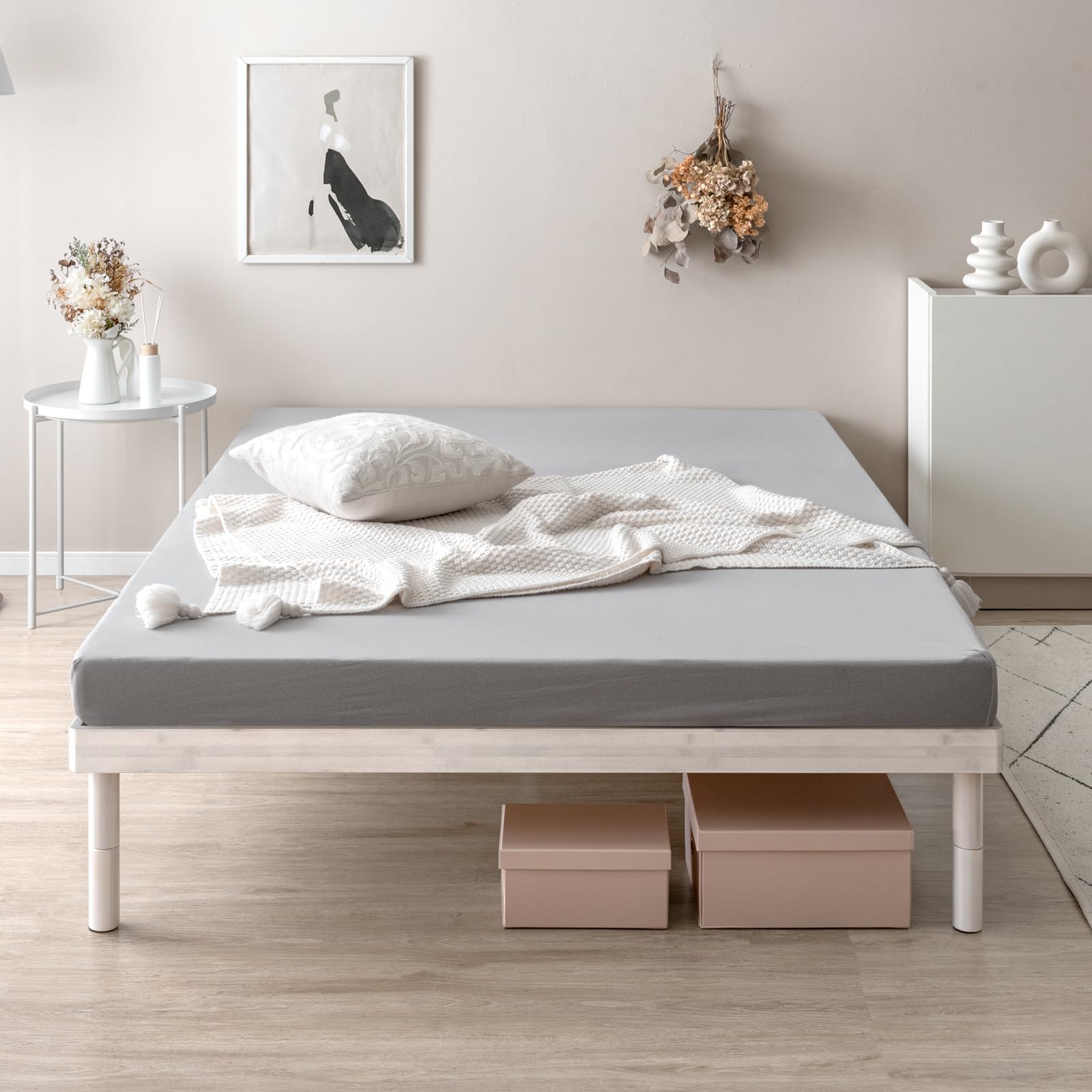 Amazon｜タンスのゲン ベッド シングル 天然竹 すのこベッド 3段階 高