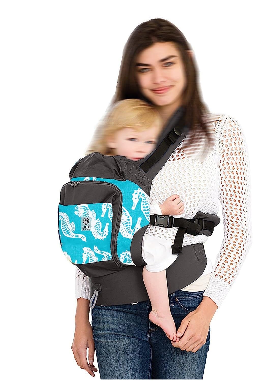 LILLEbaby 4 in 1 Essentials All Seasons Child Carrier Seahorse Gray, Grey