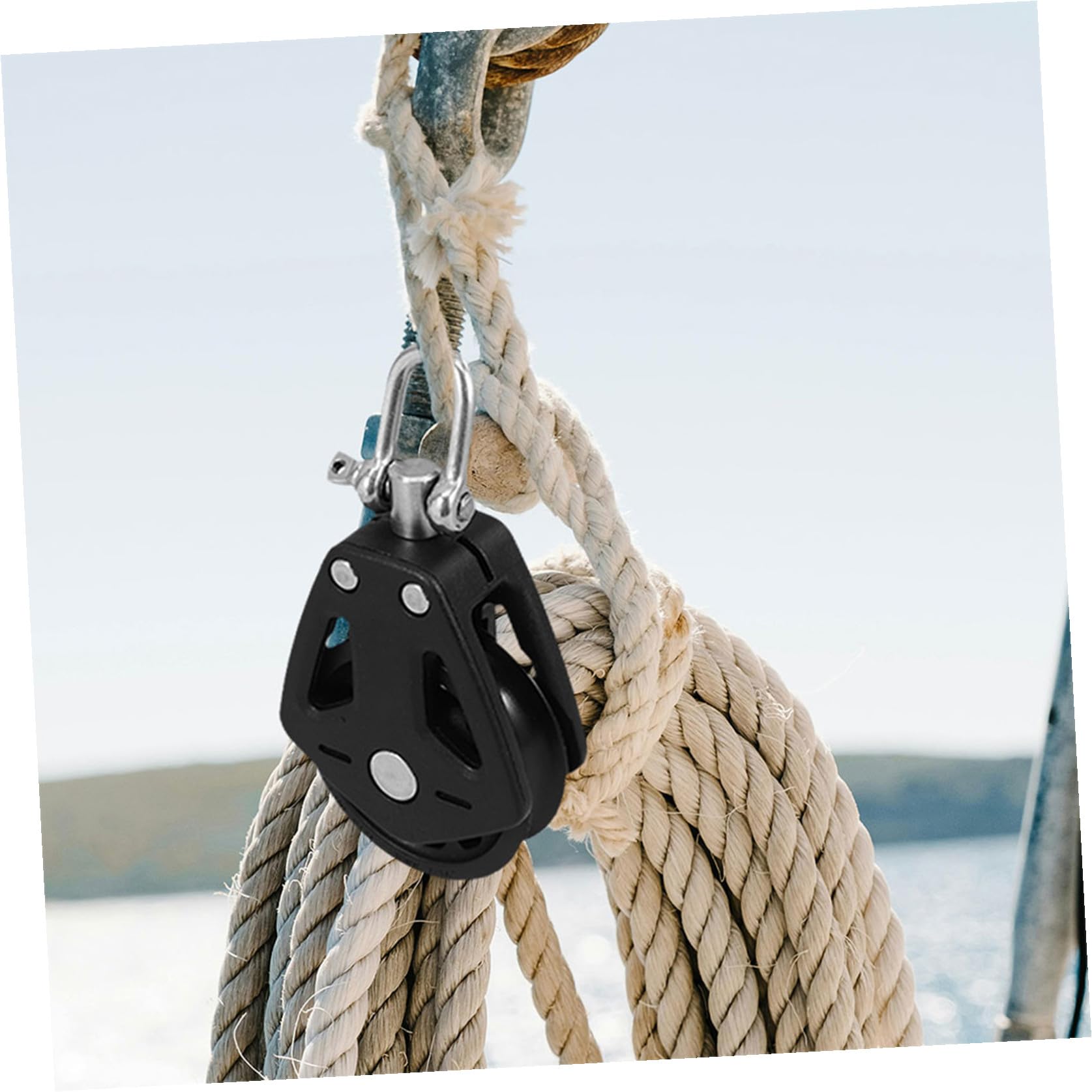 TOYANDONA Poulie Double Rotation Lisse avec Roulement Pivotant en Nylon et Acier Inoxydable 2pcs Réduit la Friction pour Équipement de Gym et Bateau Marin