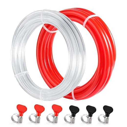 5FT Kegerator Beer Co2 Gas Lines Kit, ID 3/16" Keg Lines ID 7mm Co2 Hose