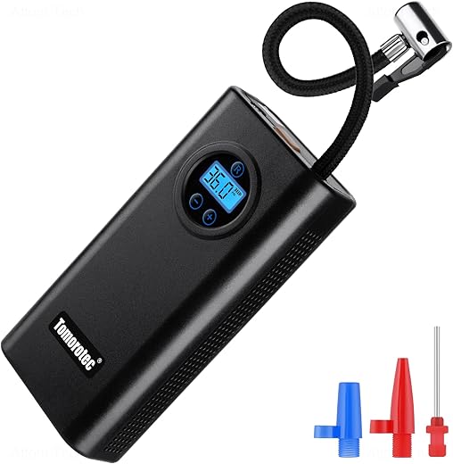 Tomorotec Portable Tire Inflator Max 150 PSI Air Compressor with Rapid Inflation, Digital Display & USB Charging - Your Compact & Powerful Solution for Quick and Precise Tire Maintenance