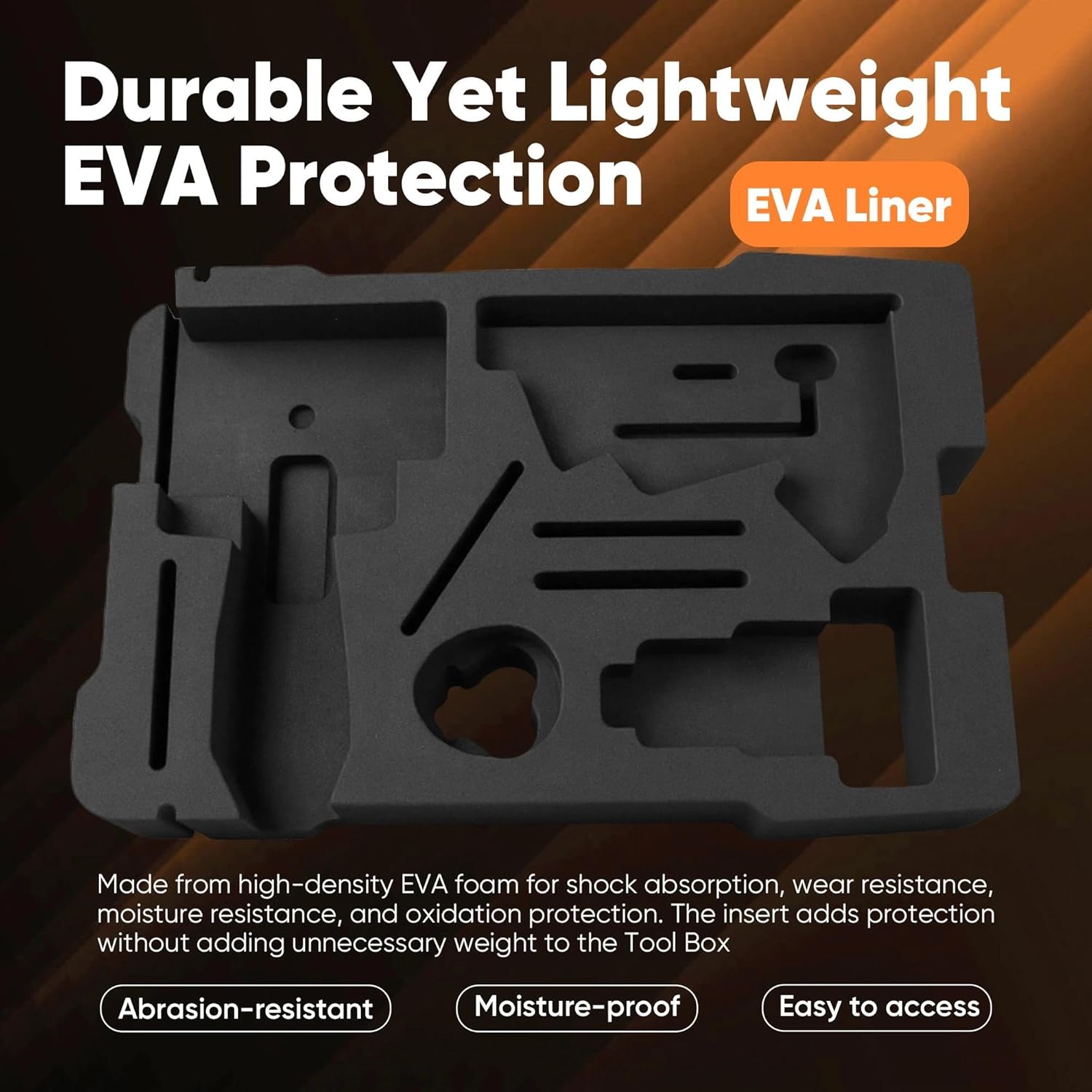 EVA Liner Organizer Compatible with 8435 Series Tool Box, Precision-Cut Foam Insert Fit for Cut-Off Tool 2522 Series Tools and Accessories, Black
