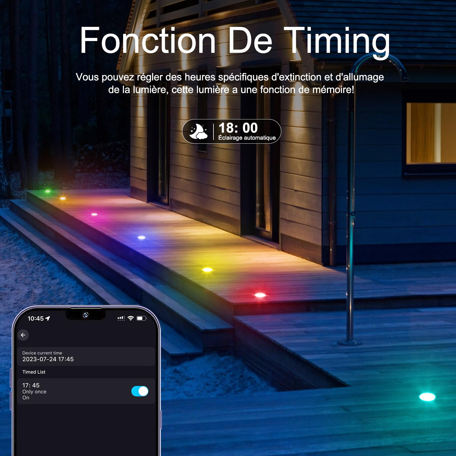 Lot de 20 Spots LED Encastrables Extérieur WiFi RGBWIC+Blanc Chaud, Ø31mm Projecteur de Sol Intelligent Dimmable IP67, Compatible avec Alexa et Google Home, pour Terrasse Jardin Escalier