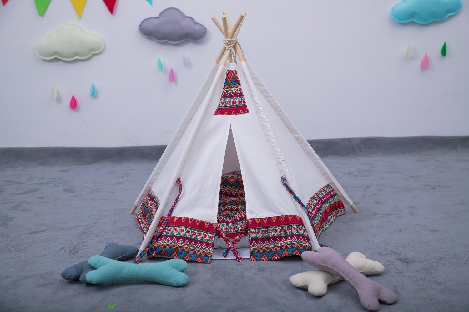 small boy 2018 New pet Tent Dog Mini House Indoor Raindrop Style (Indian Style)