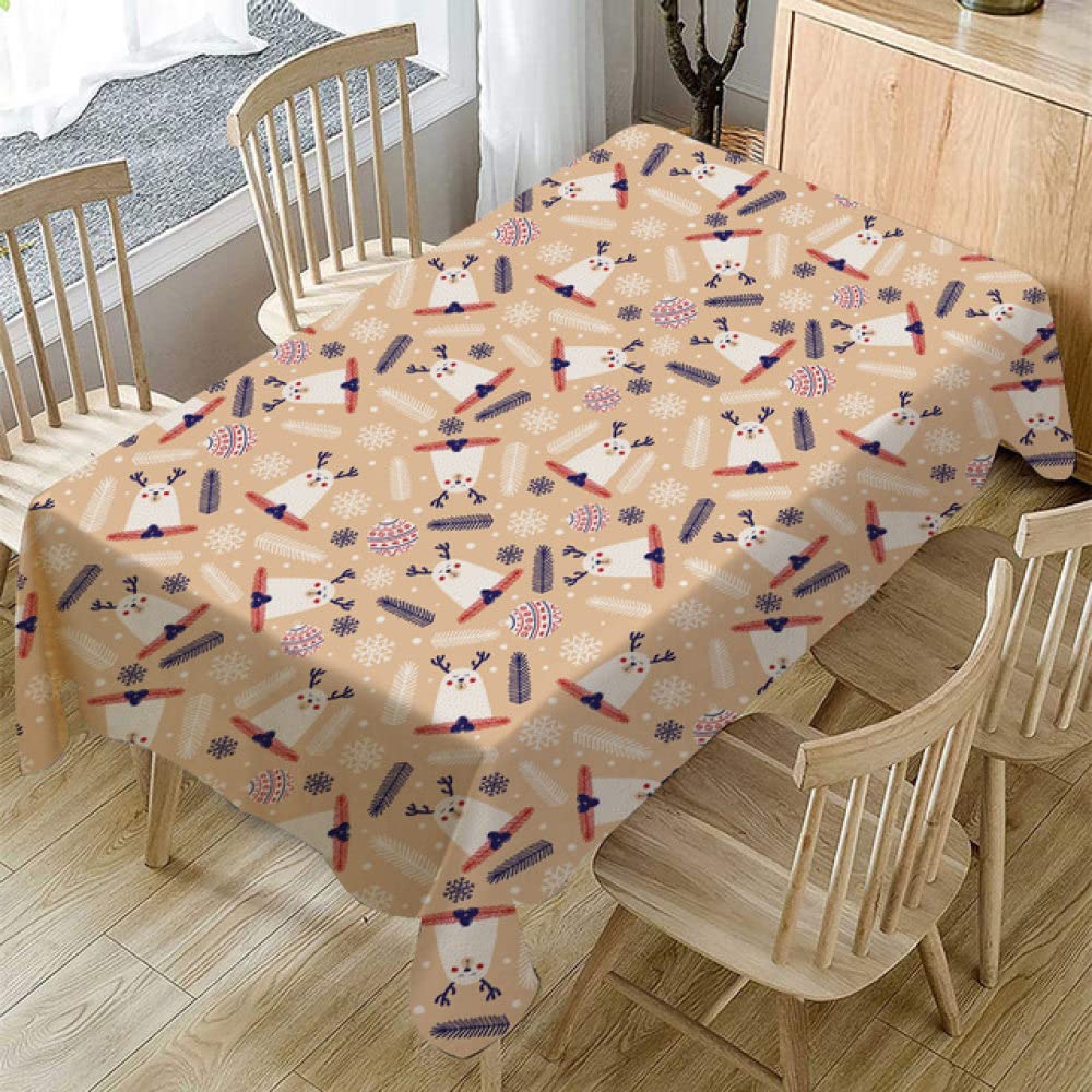Nappe de Noël de Nouvel an pour table basse de salle à manger et salon chaleureux